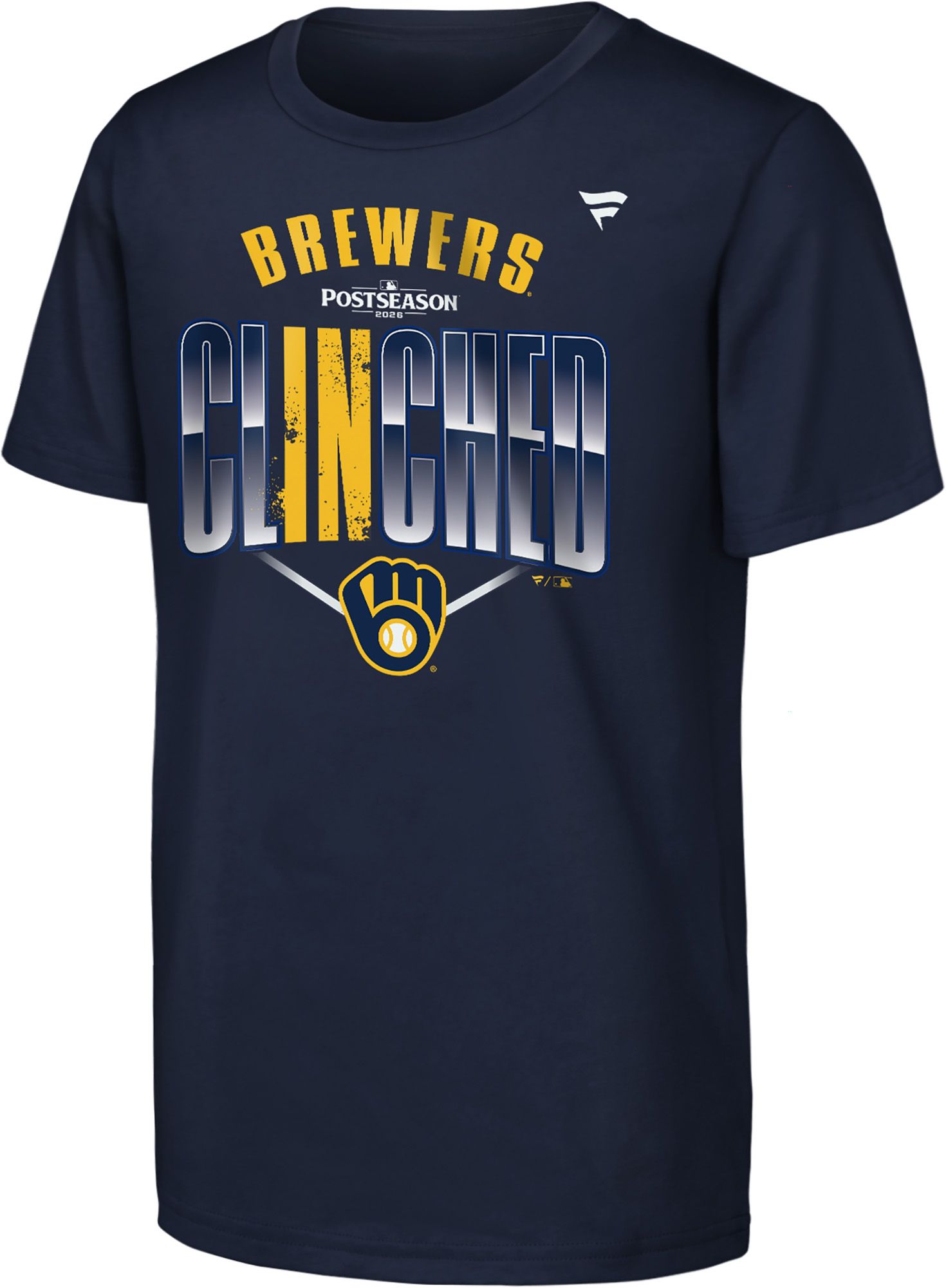 MLB Team Apparel Youth Milwaukee Brewers Postseason Participant 2026 Locker Room T-Shirt