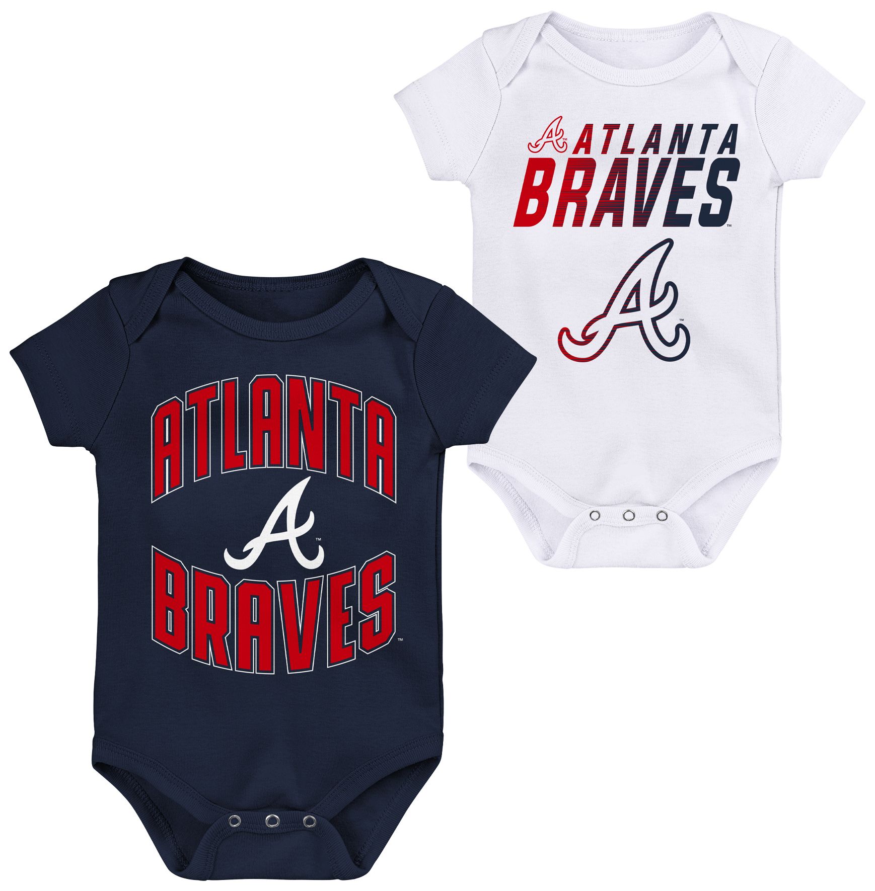 MLB Infant Atlanta Braves 2-Pack Romper Set