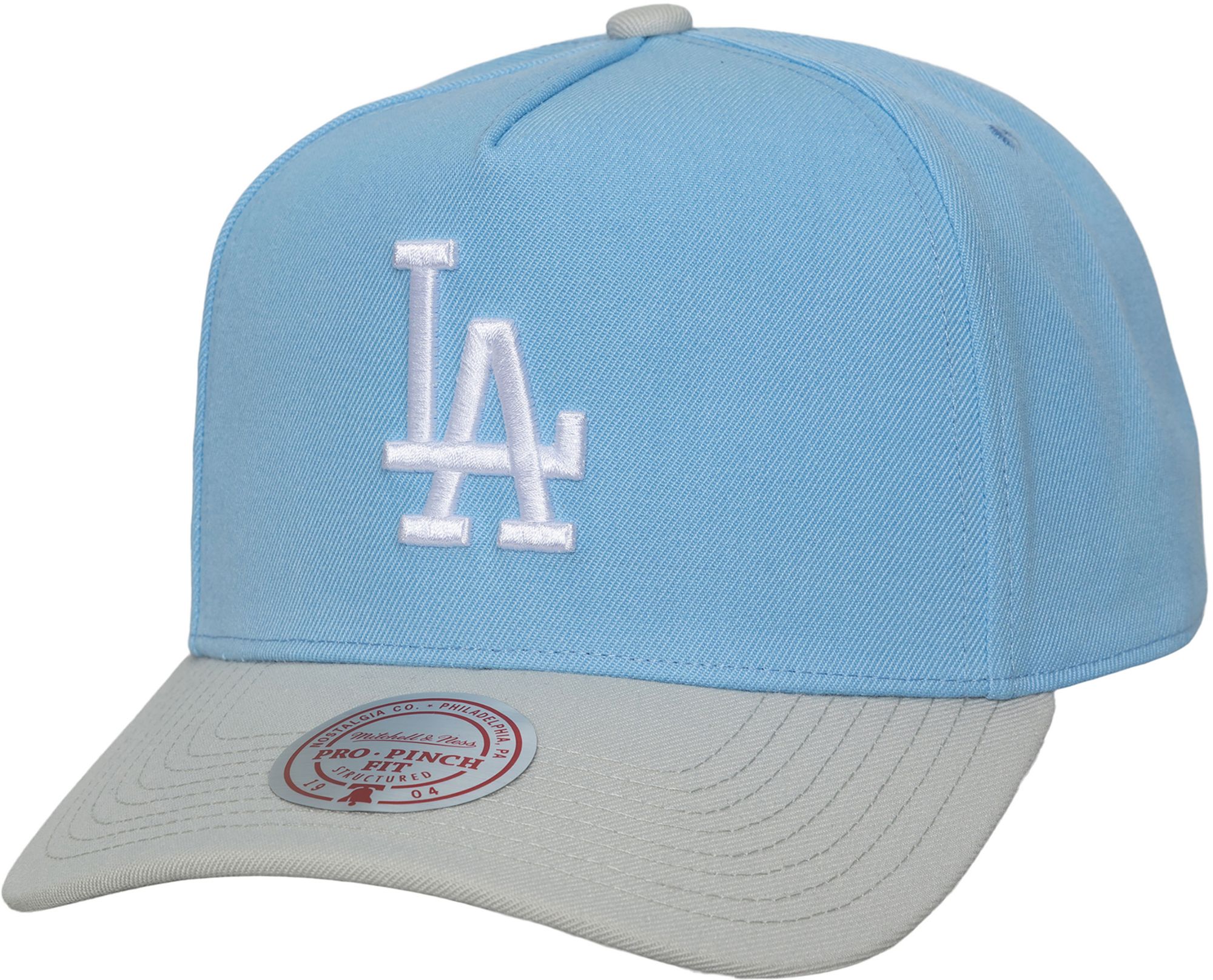 Mitchell & Ness Adult Los Angeles Dodgers Light Blue Gleam Snapback Adjustable Hat