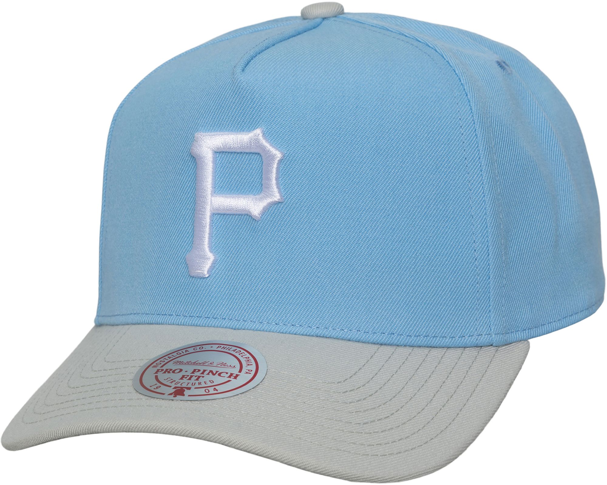 Mitchell & Ness Adult Pittsburgh Pirates Light Blue Gleam Snapback Adjustable Hat