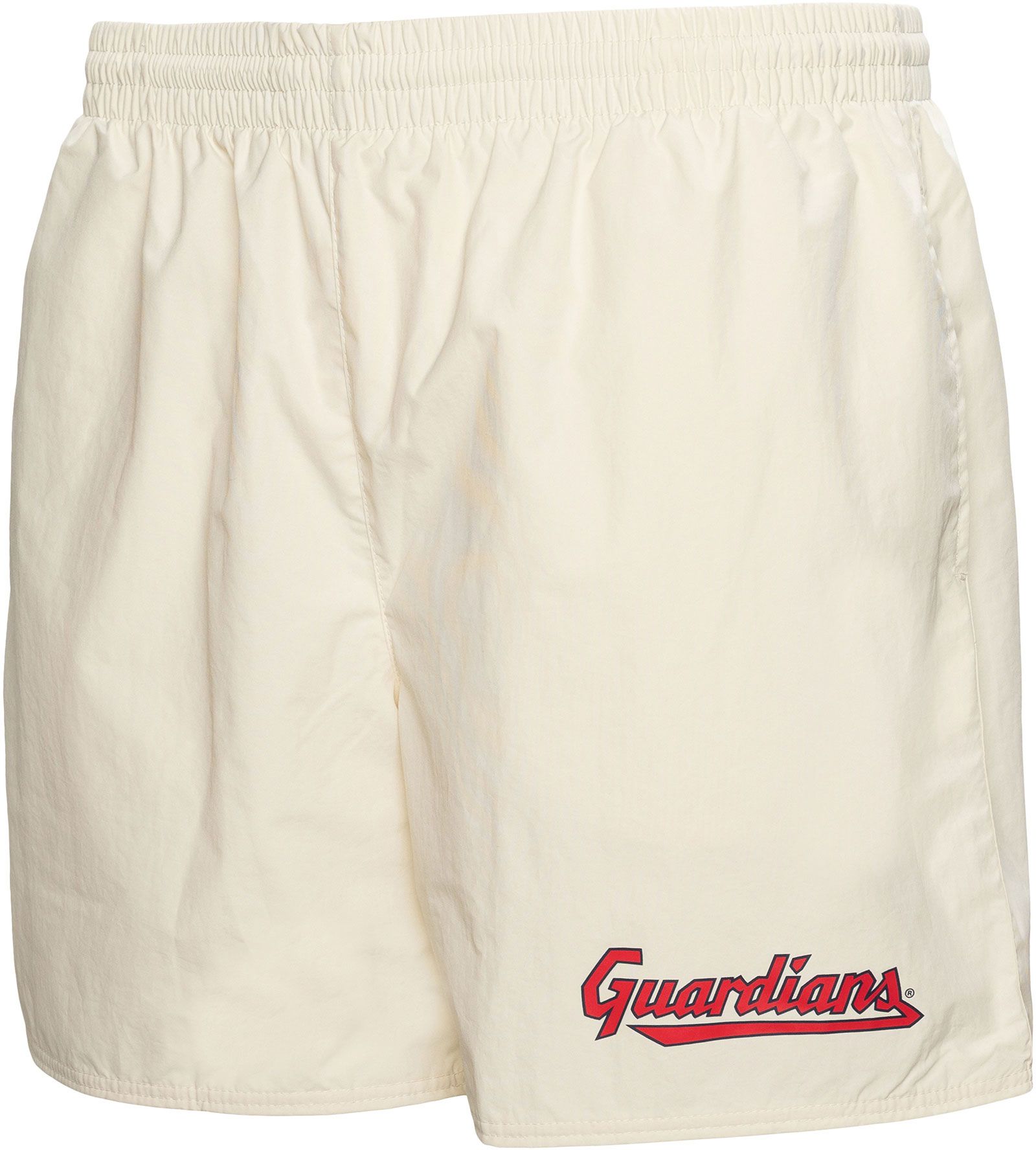 Mitchell &amp; Ness Men's Cleveland Guardians Cream 7" Heritage Woven Shorts
