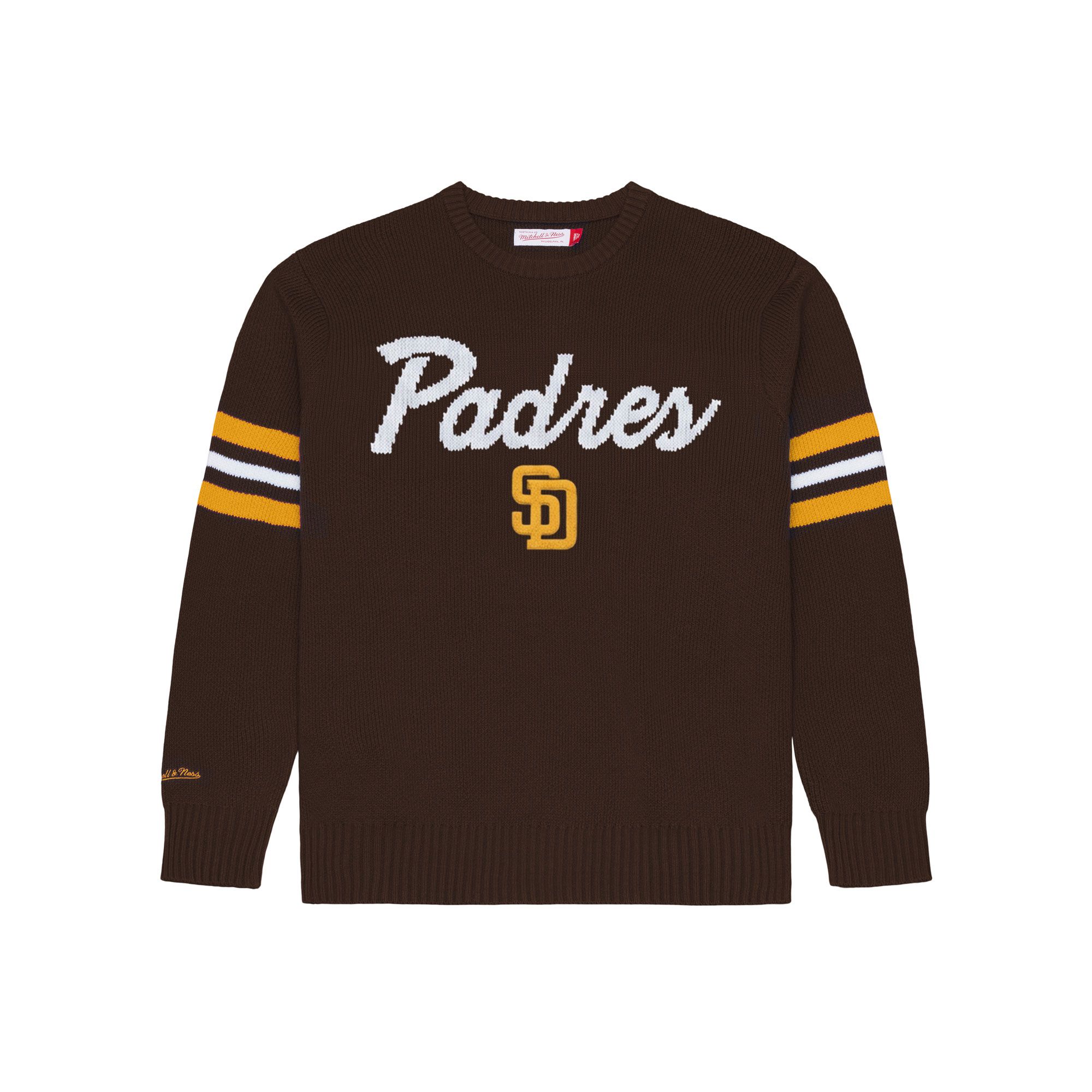 Mitchell &amp; Ness Men's San Diego Padres Brown Head Coach Sweater