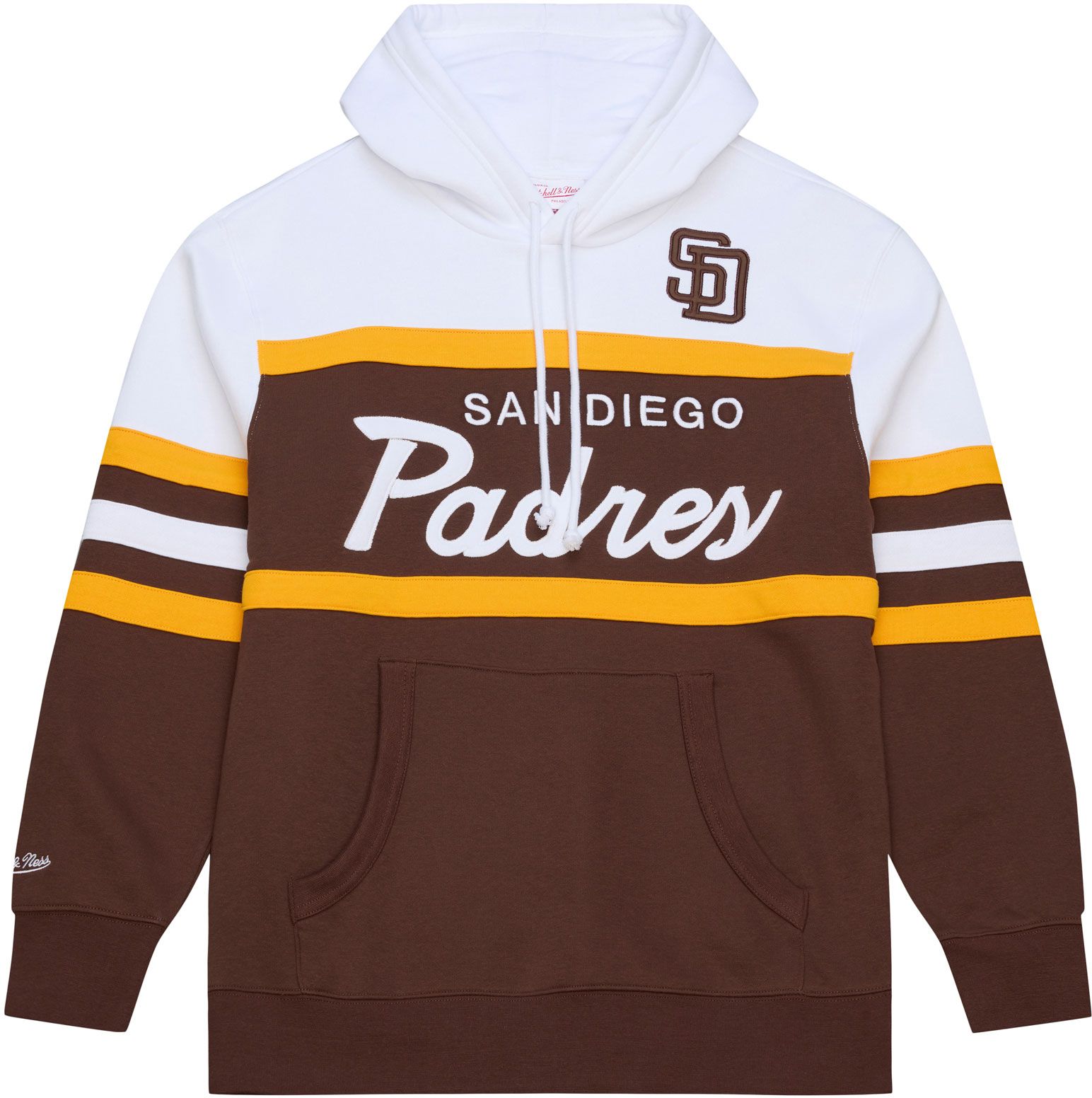 Mitchell &amp; Ness Men's San Diego Padres Brown Head Coach Hoodie