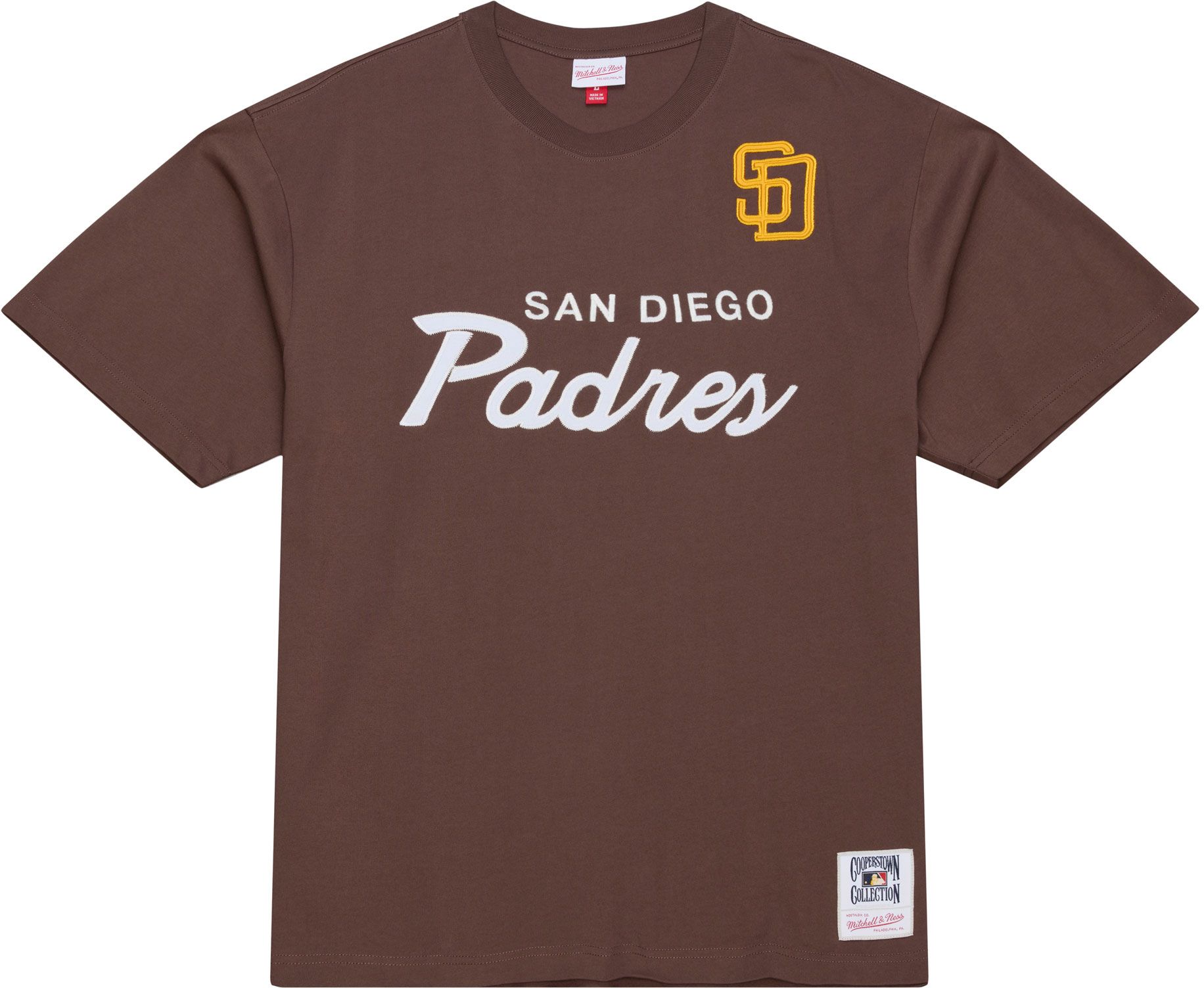Mitchell &amp; Ness Men's San Diego Padres Brown Head Coach T-Shirt