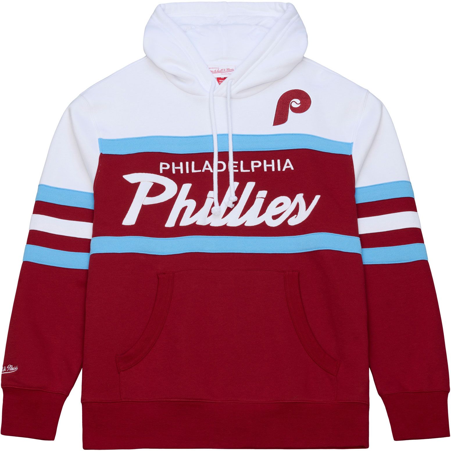 Mitchell & Ness Men's Philadelphia Phillies Red Head Coach Hoodie