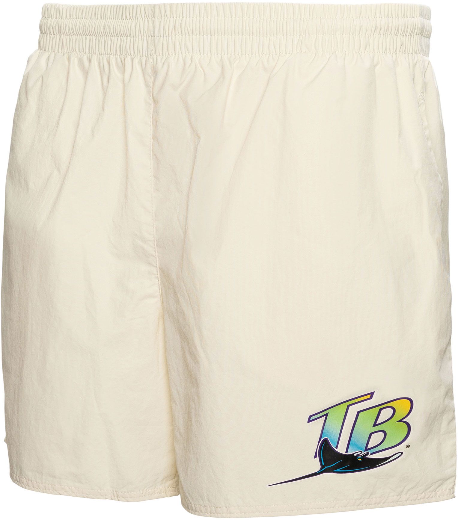 Mitchell & Ness Men's Tampa Bay Rays Cream 7" Heritage Woven Shorts