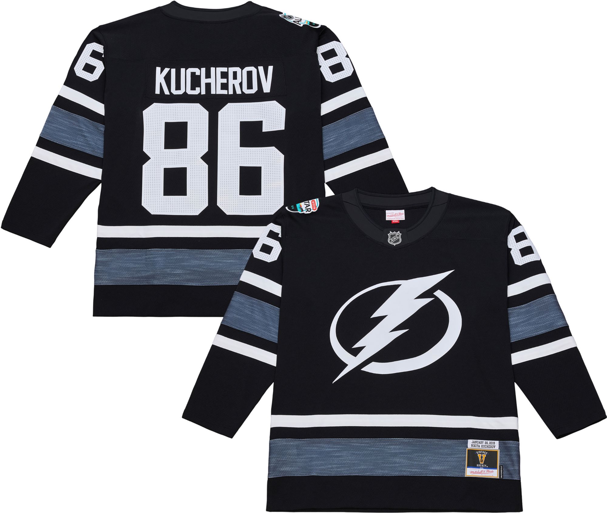 Mitchell & Ness Men's Seattle Kraken Black/White Nikita Kucherov #86 All Star Game 2019 Jersey
