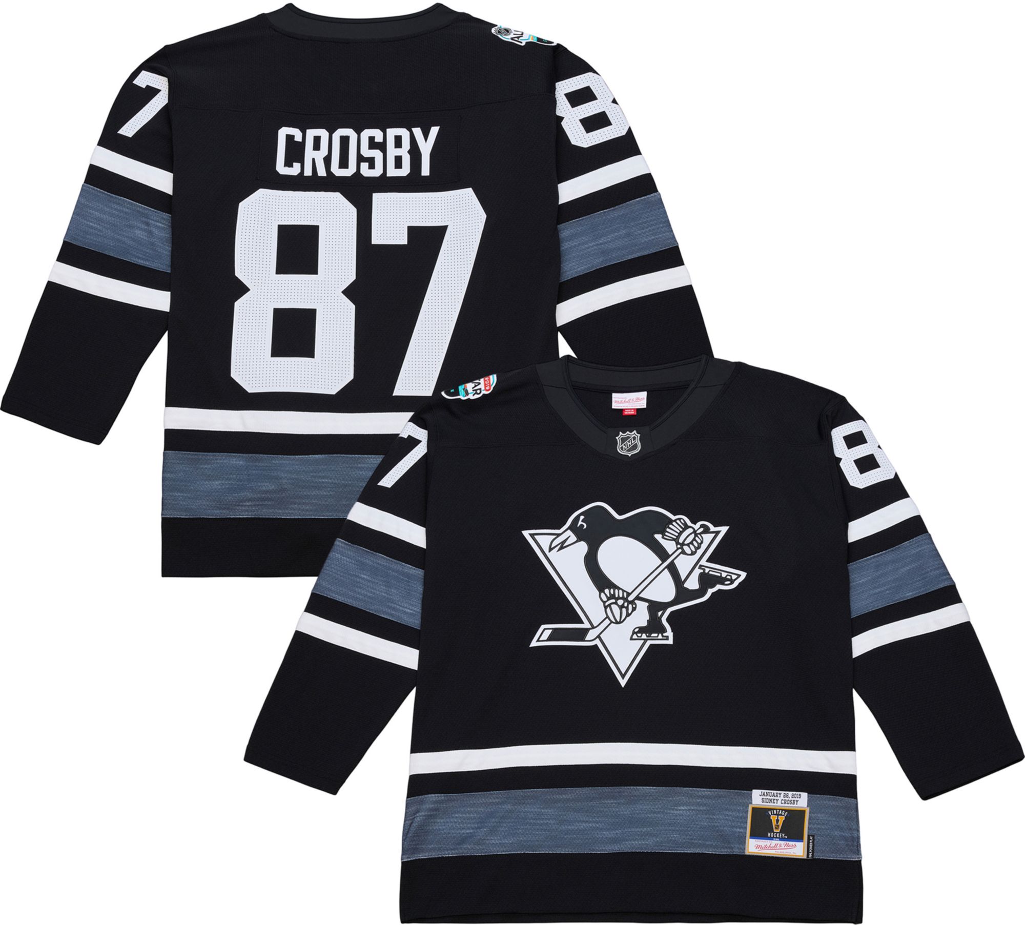 Mitchell & Ness Men's Seattle Kraken Black/White Sidney Crosby #87 All Star Game 2019 Jersey
