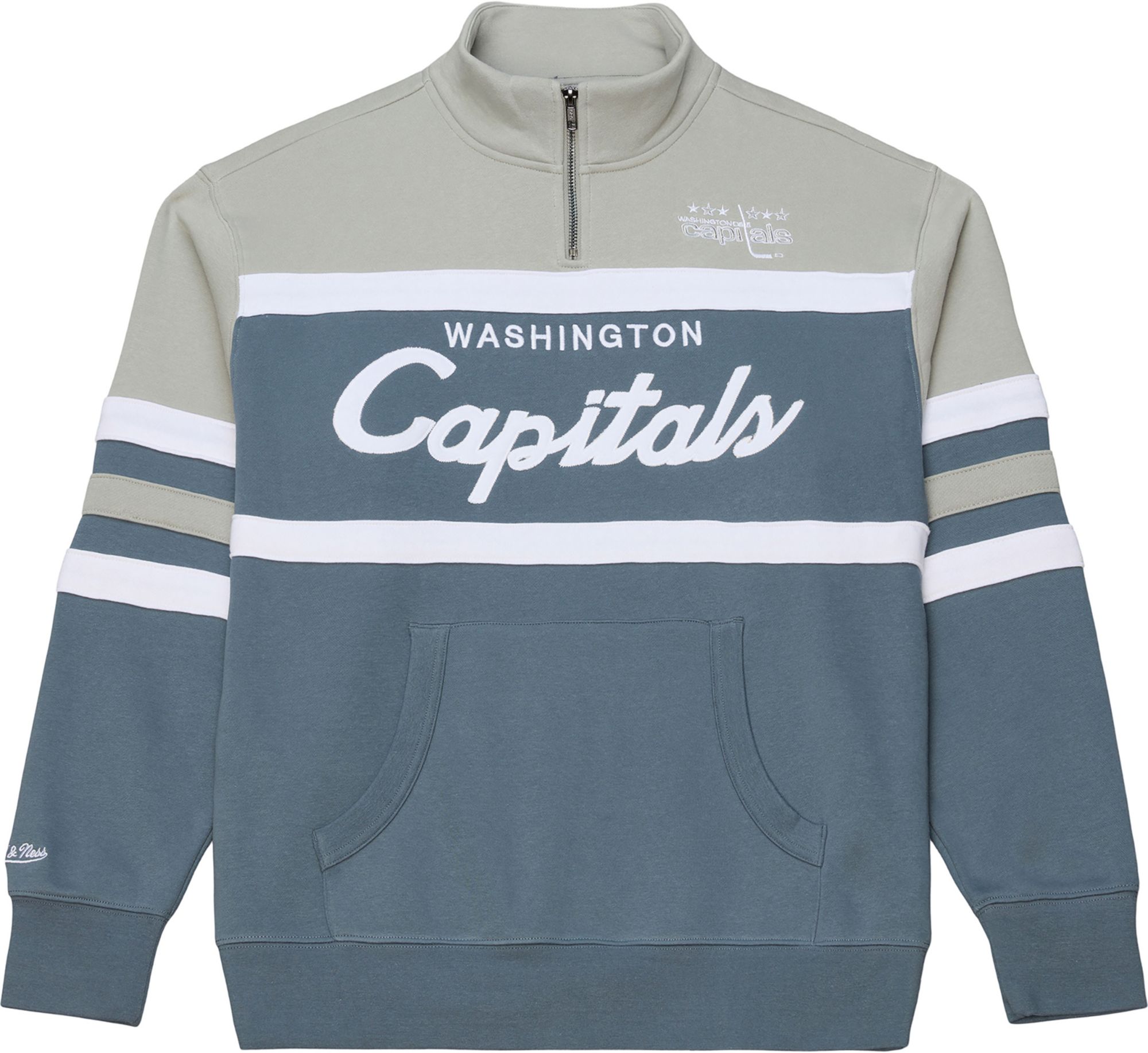 Mitchell &amp; Ness Men's Washington Capitals Head Coach 1/4 Zip Sweater