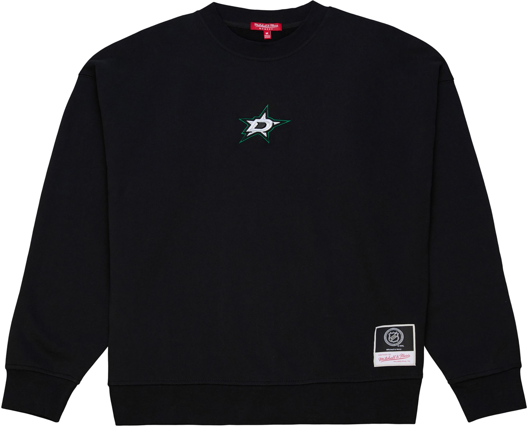 Mitchell & Ness Women's Dallas Stars Black Insignia Crewneck Sweatshirt