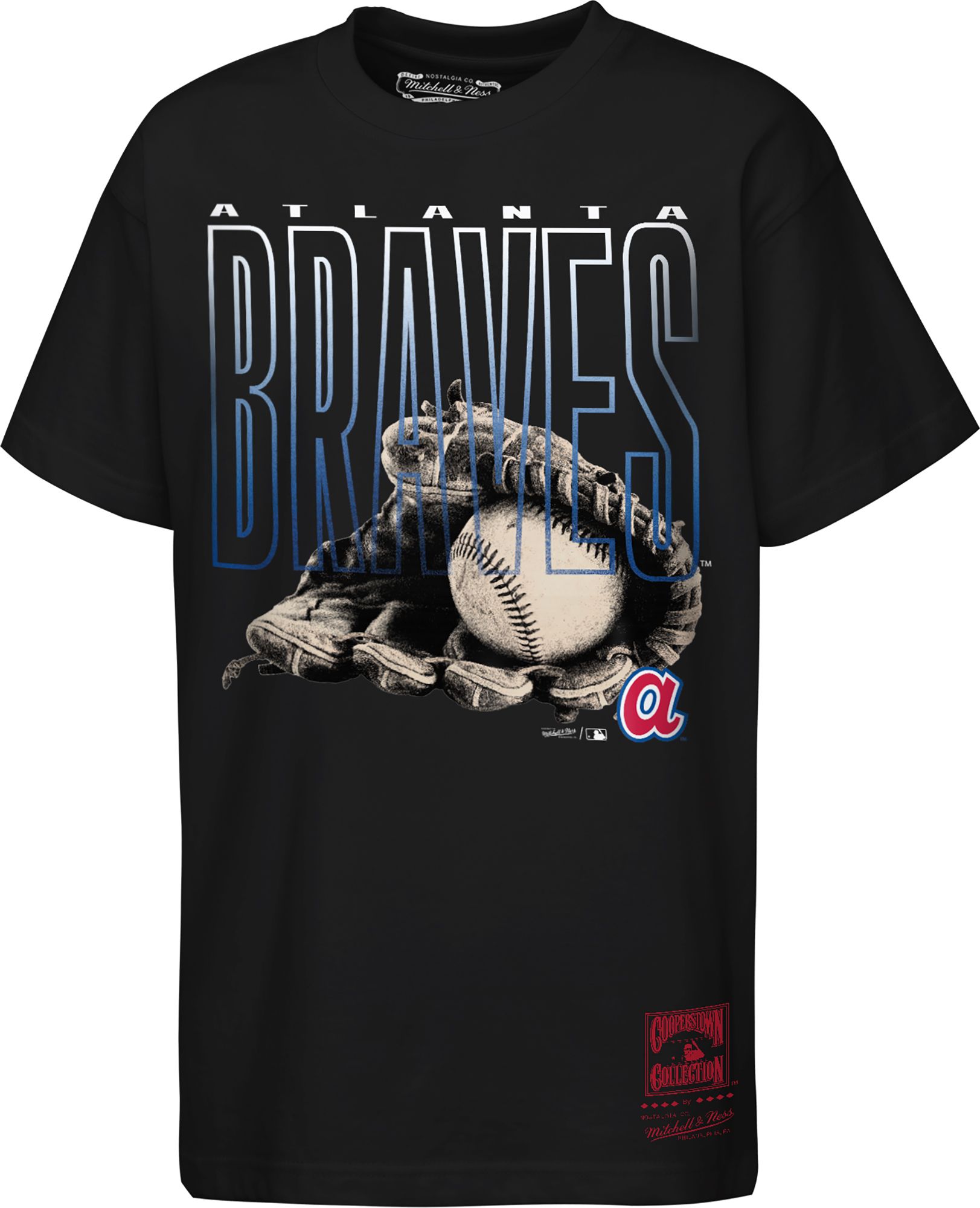 Mitchell & Ness Youth Atlanta Braves Black Fly Ball T-Shirt