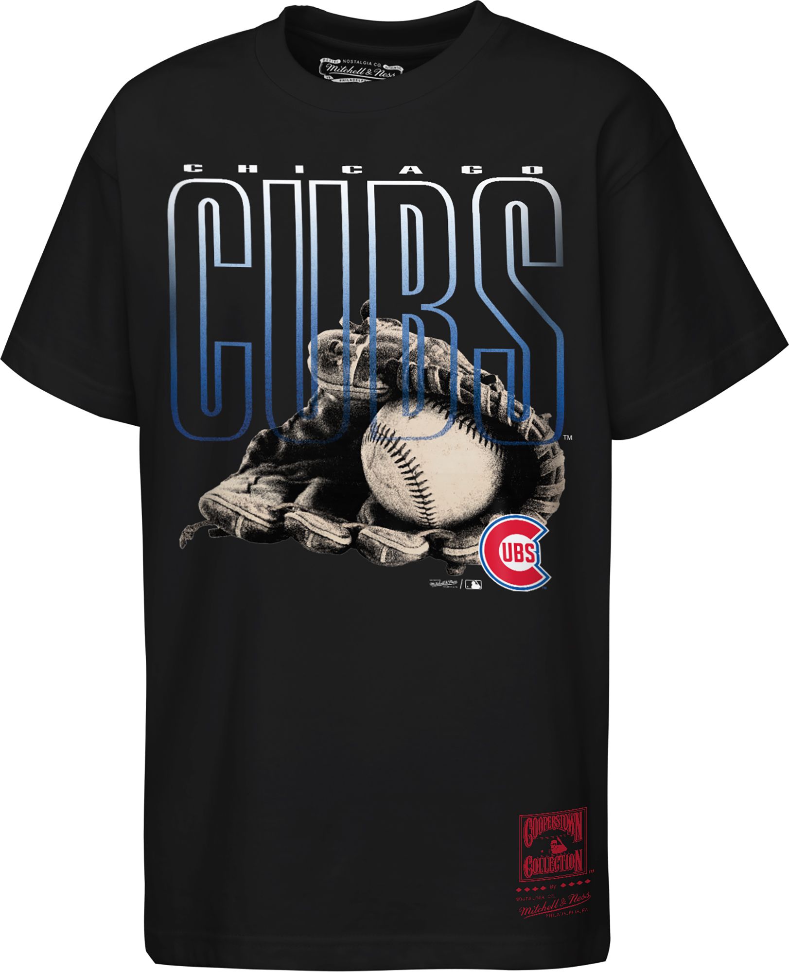 Mitchell & Ness Youth Chicago Cubs Black Fly Ball T-Shirt