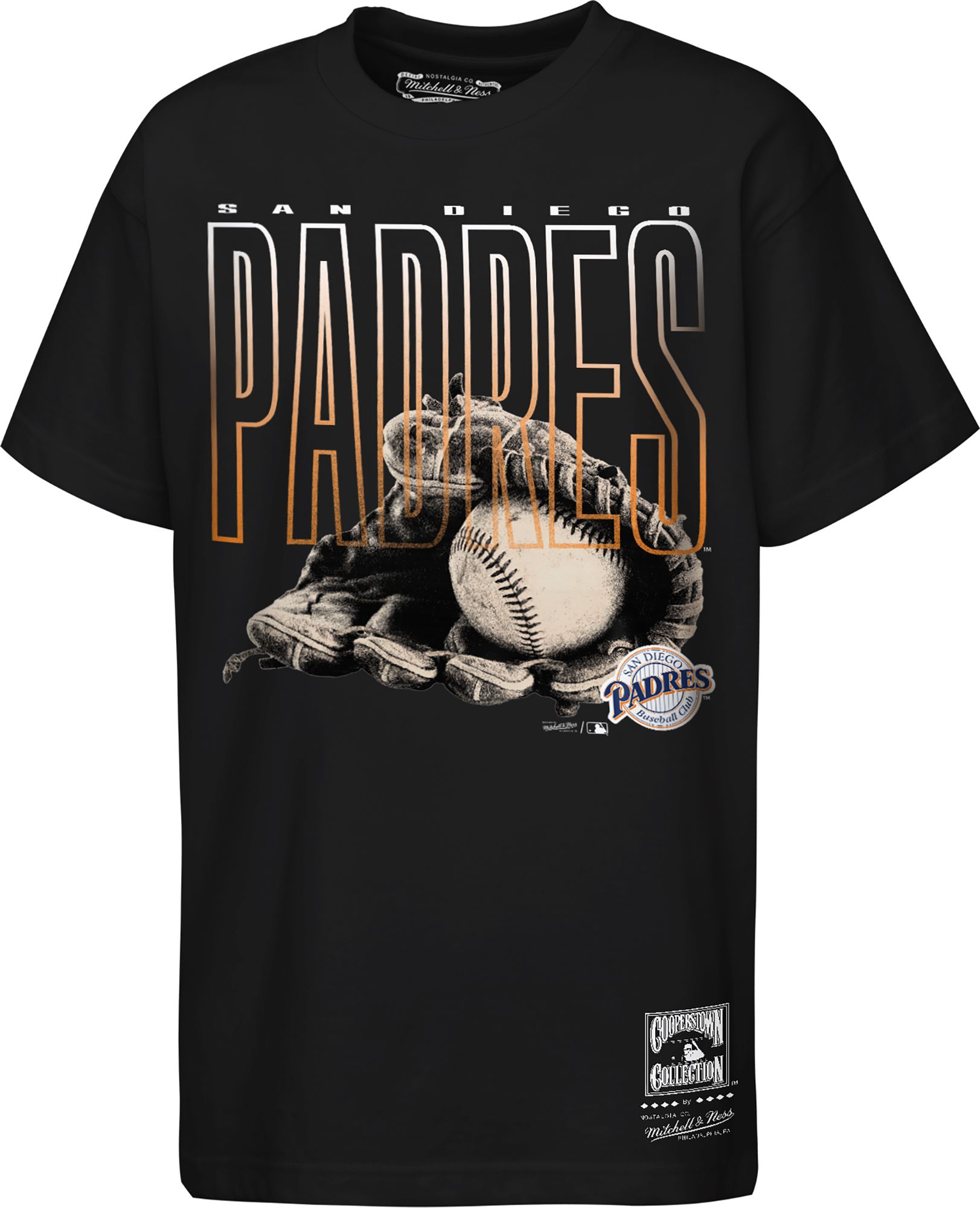Mitchell & Ness Youth San Diego Padres Black Fly Ball T-Shirt