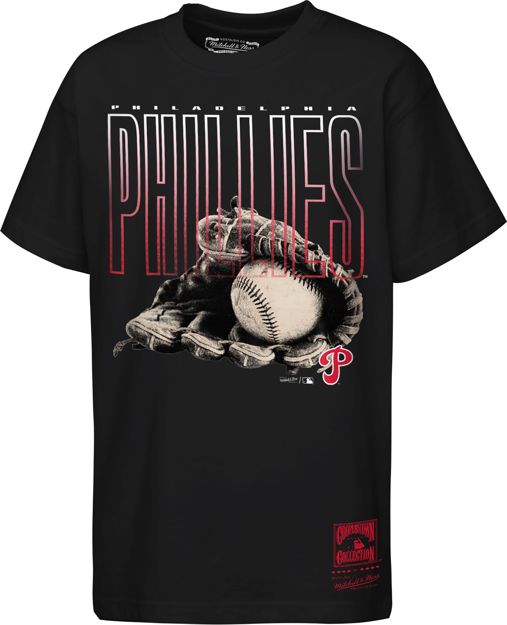 Mitchell & Ness Youth Philadelphia Phillies Black Fly Ball T-Shirt