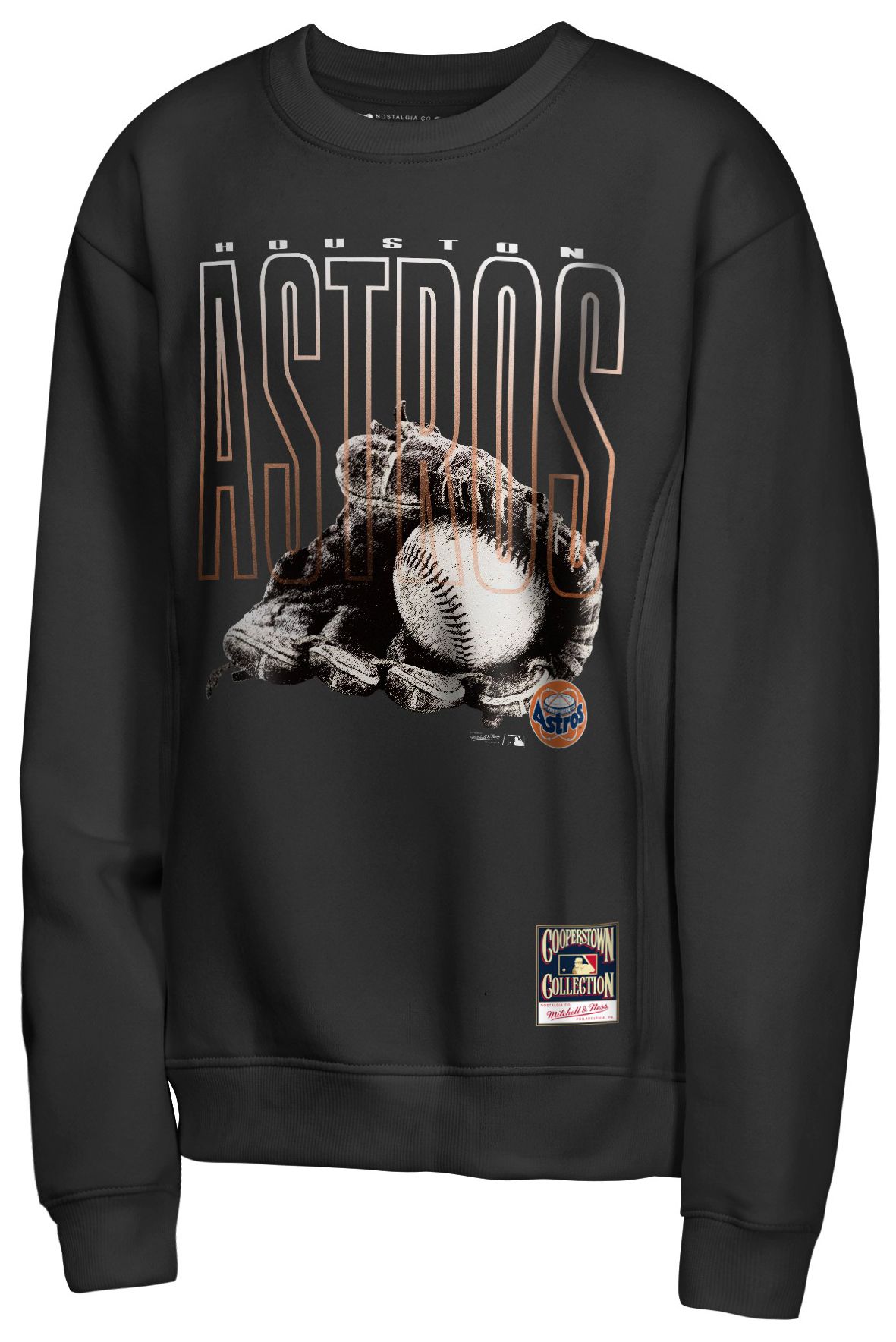 Mitchell & Ness Youth Houston Astros Black Fly Ball T-Shirt