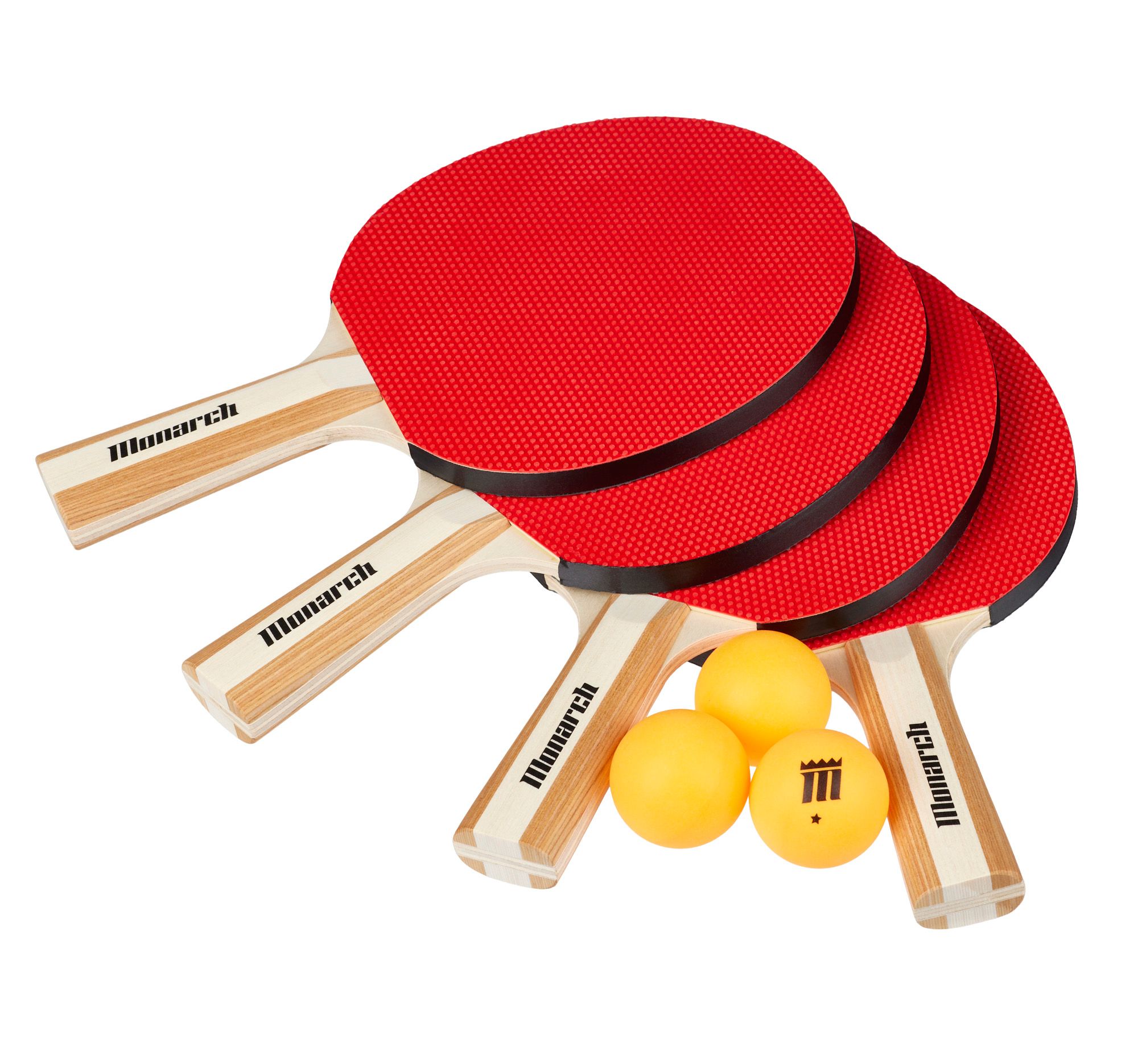 Monarch Classic 4-Player Table Tennis Paddle Set