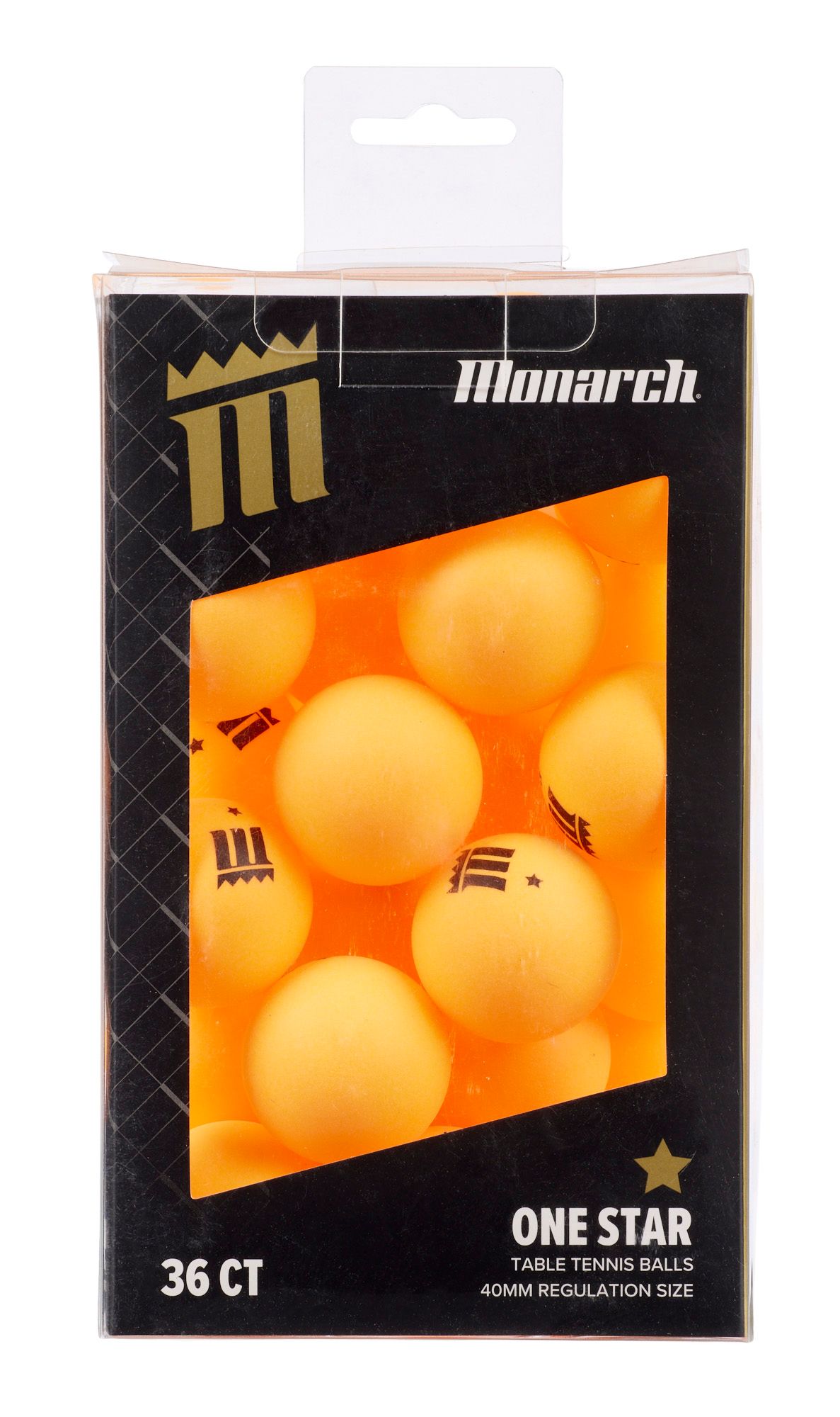Monarch One-Star Orange Table Tennis Balls 36 Pack