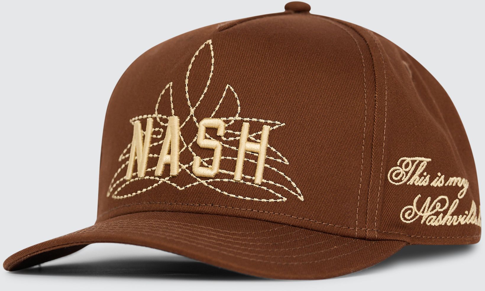 Nash Adult Nashville Boot Stitch Adjustable Snapback Hat