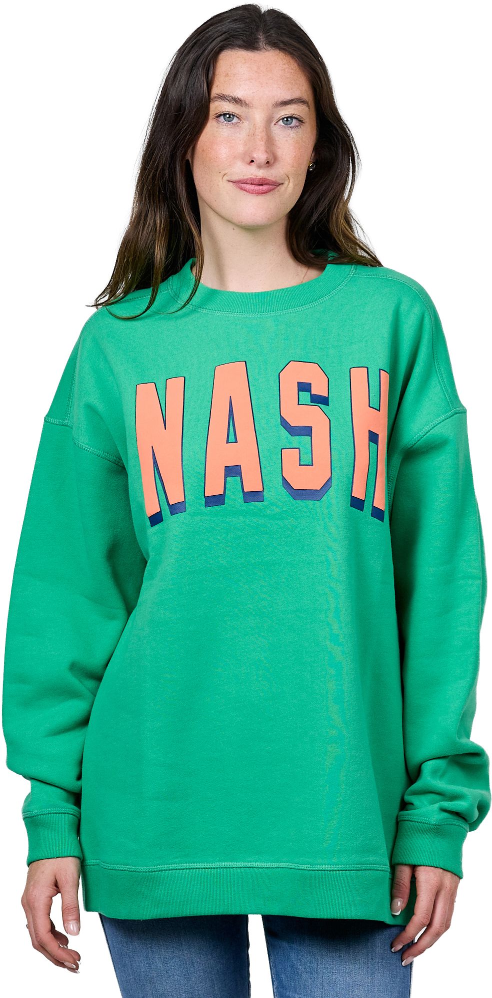 Nash Women's Nashville Green Crew Neck Sweatshirt