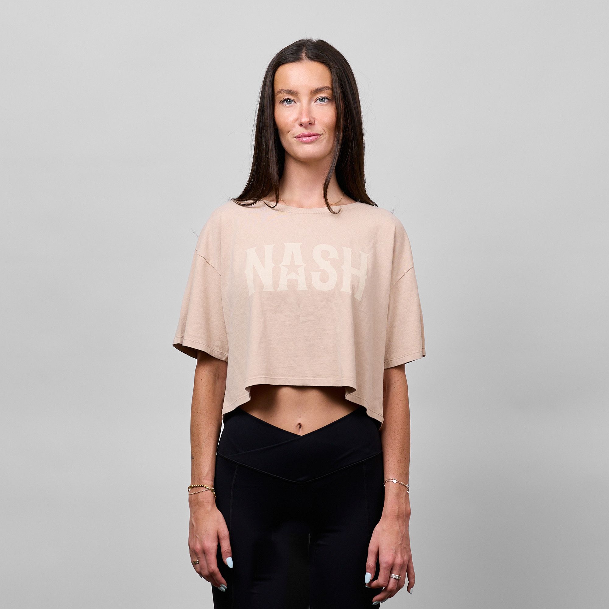 Nash Women's Nashville Light Brown Rock Fest Oversized T-Shirt