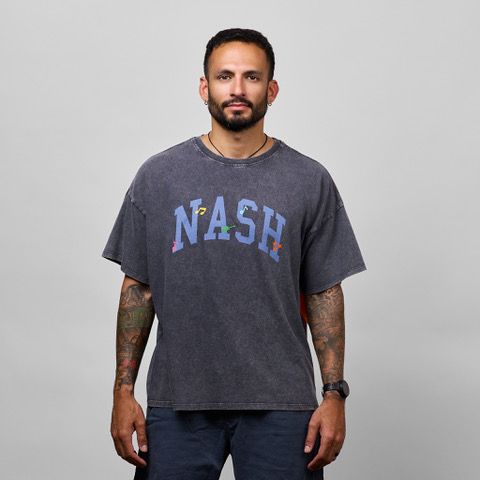 Nash Women's Nashville Grey Music Oversized T-Shirt