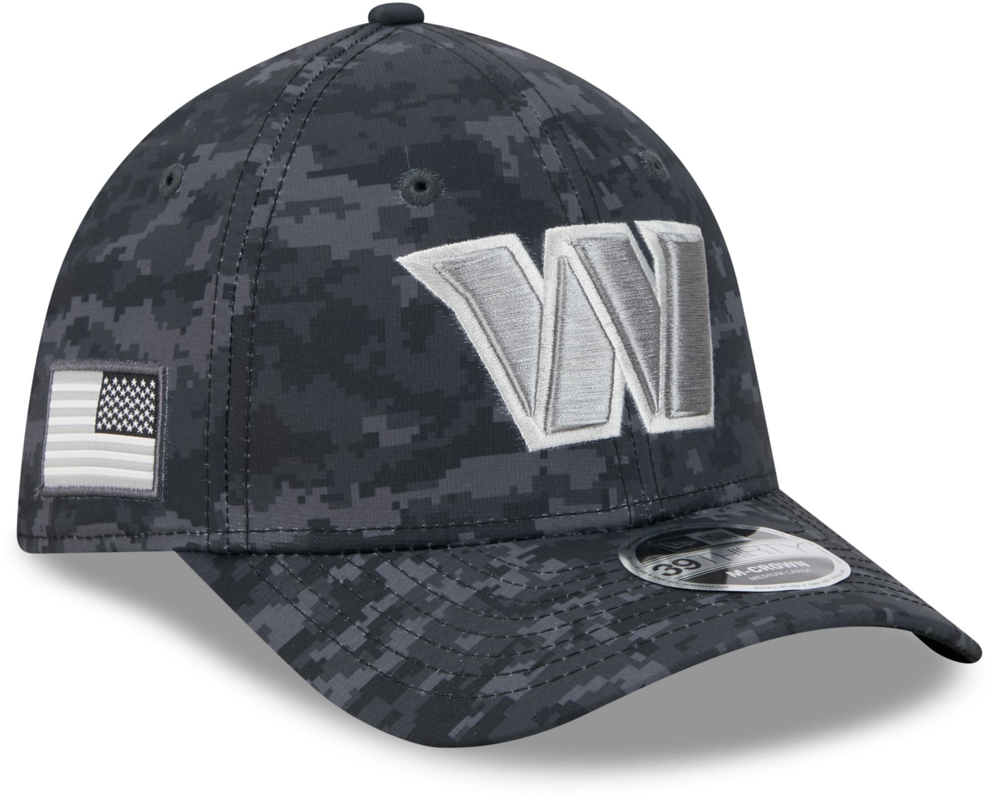 New Era Adult Washington Commanders Salute To Service 2026 39Thirty M-Crown Stretch Fit Hat
