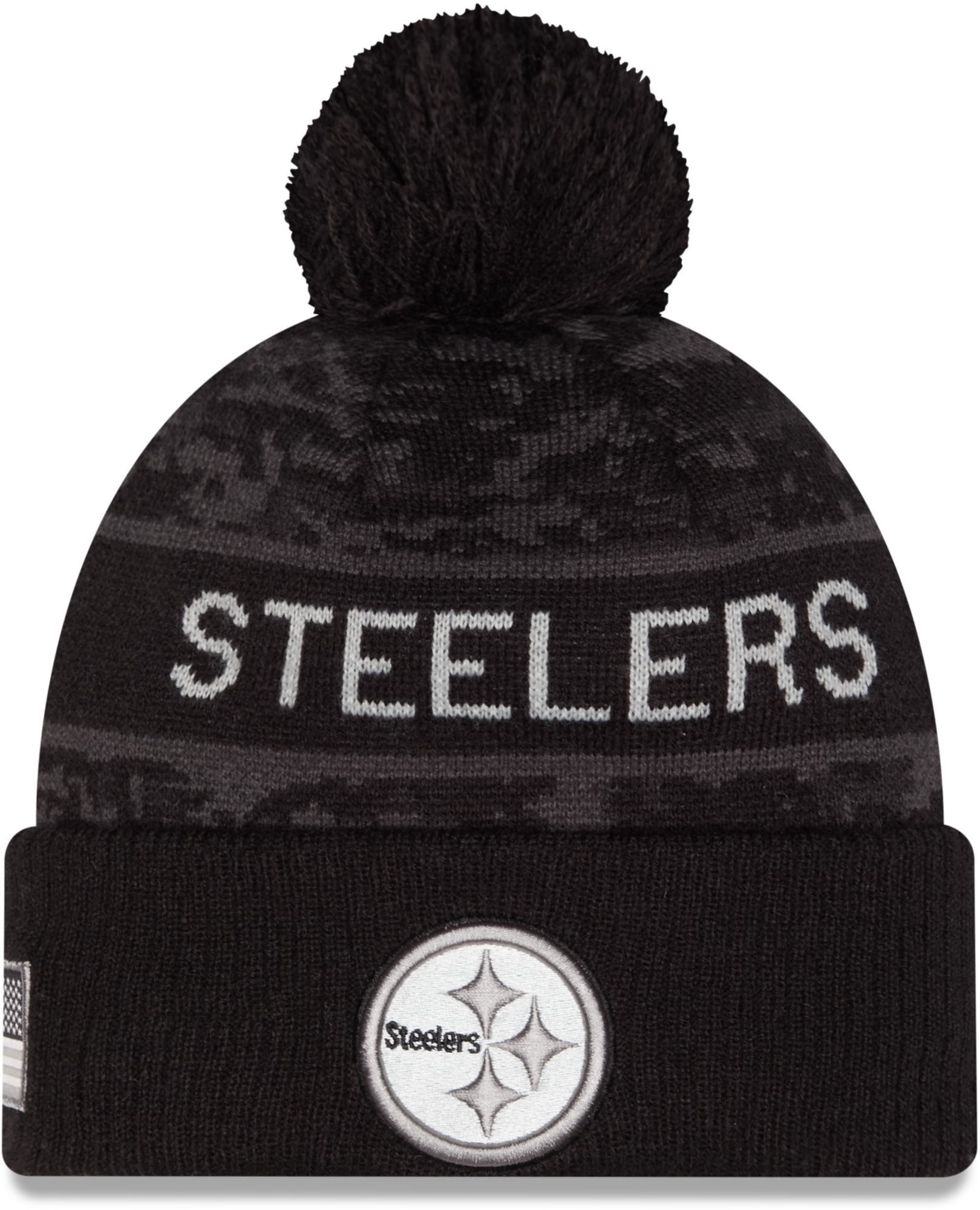New Era Adult Pittsburgh Steelers Salute To Service 2026 Sideline Knit Beanie