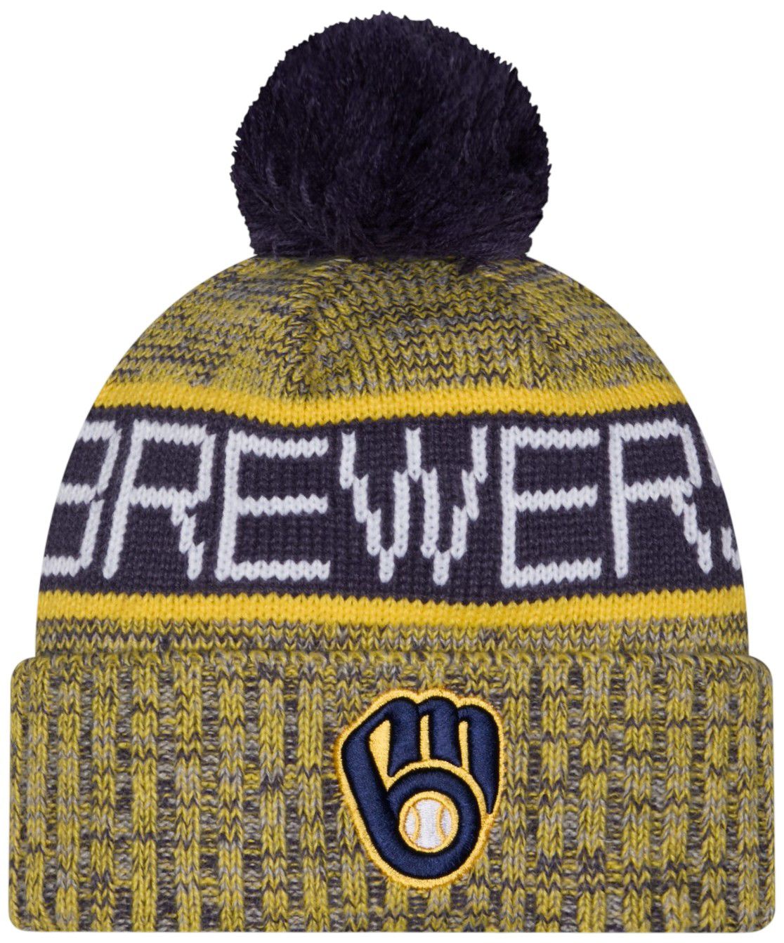 New Era Adult Milwaukee Brewers Tricolor Knit Hat