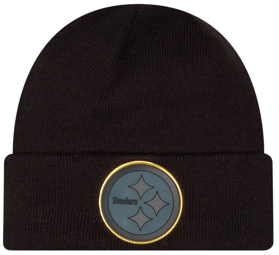 New Era Adult Pittsburgh Steelers Chrome Knit Hat