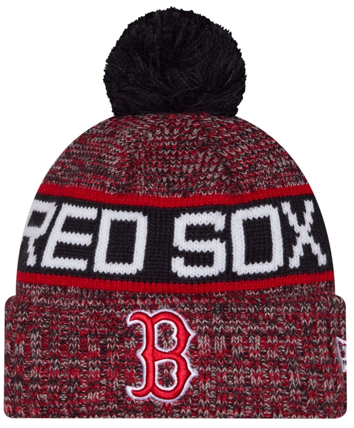 New Era Adult Boston Red Sox Tricolor Knit Hat
