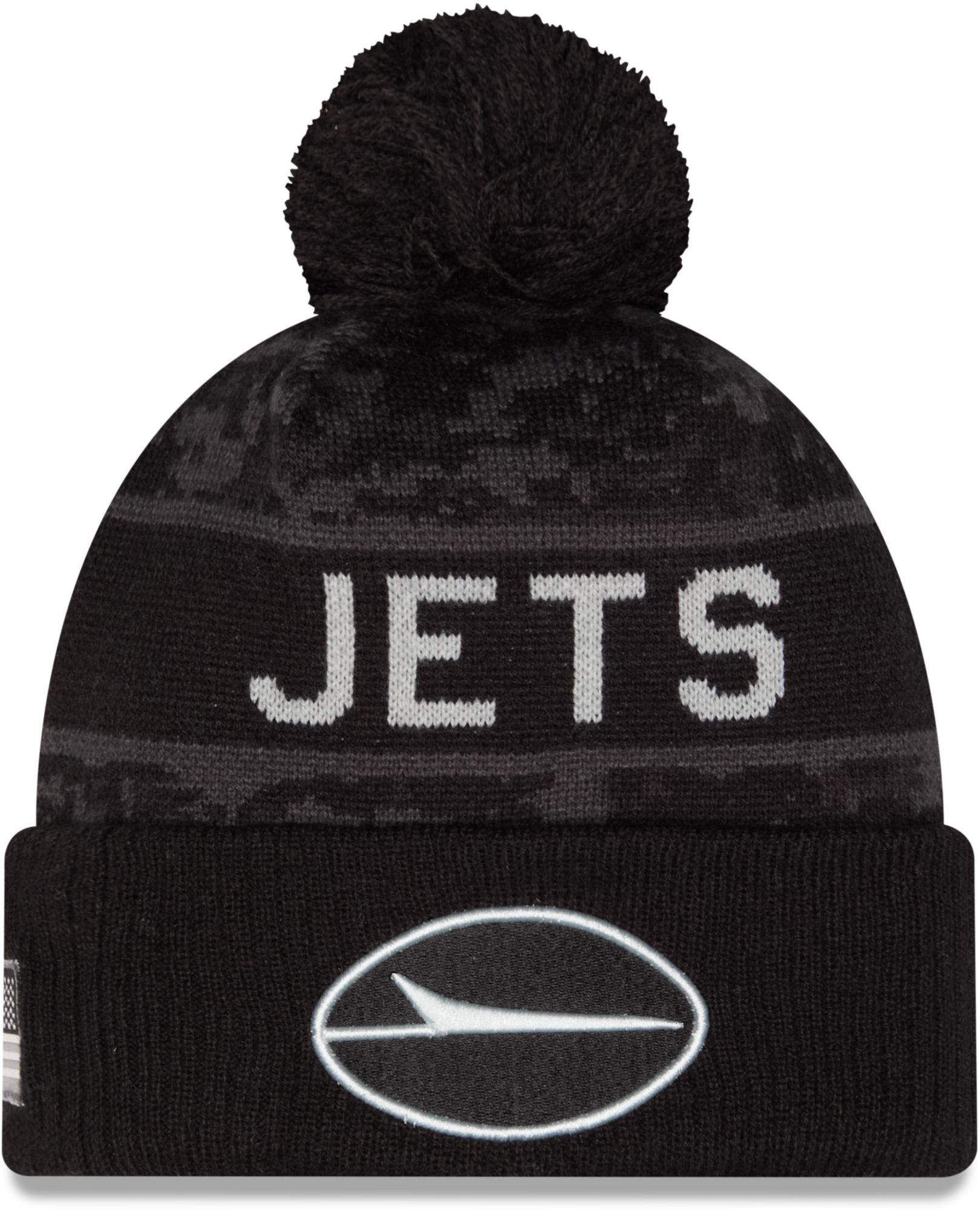 New Era Adult New York Jets Salute To Service 2026 Sideline Knit Beanie