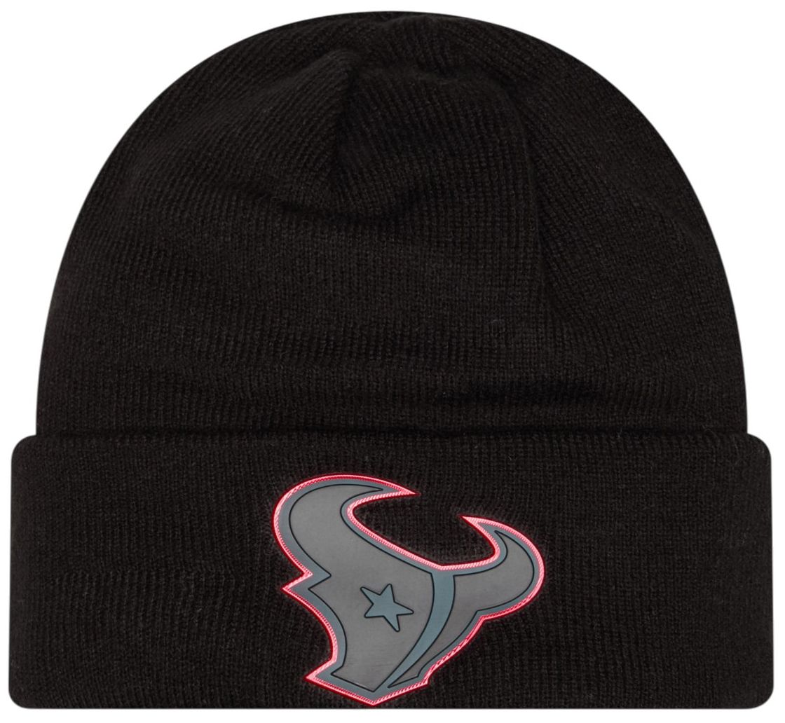 New Era Adult Houston Texans Chrome Knit Hat