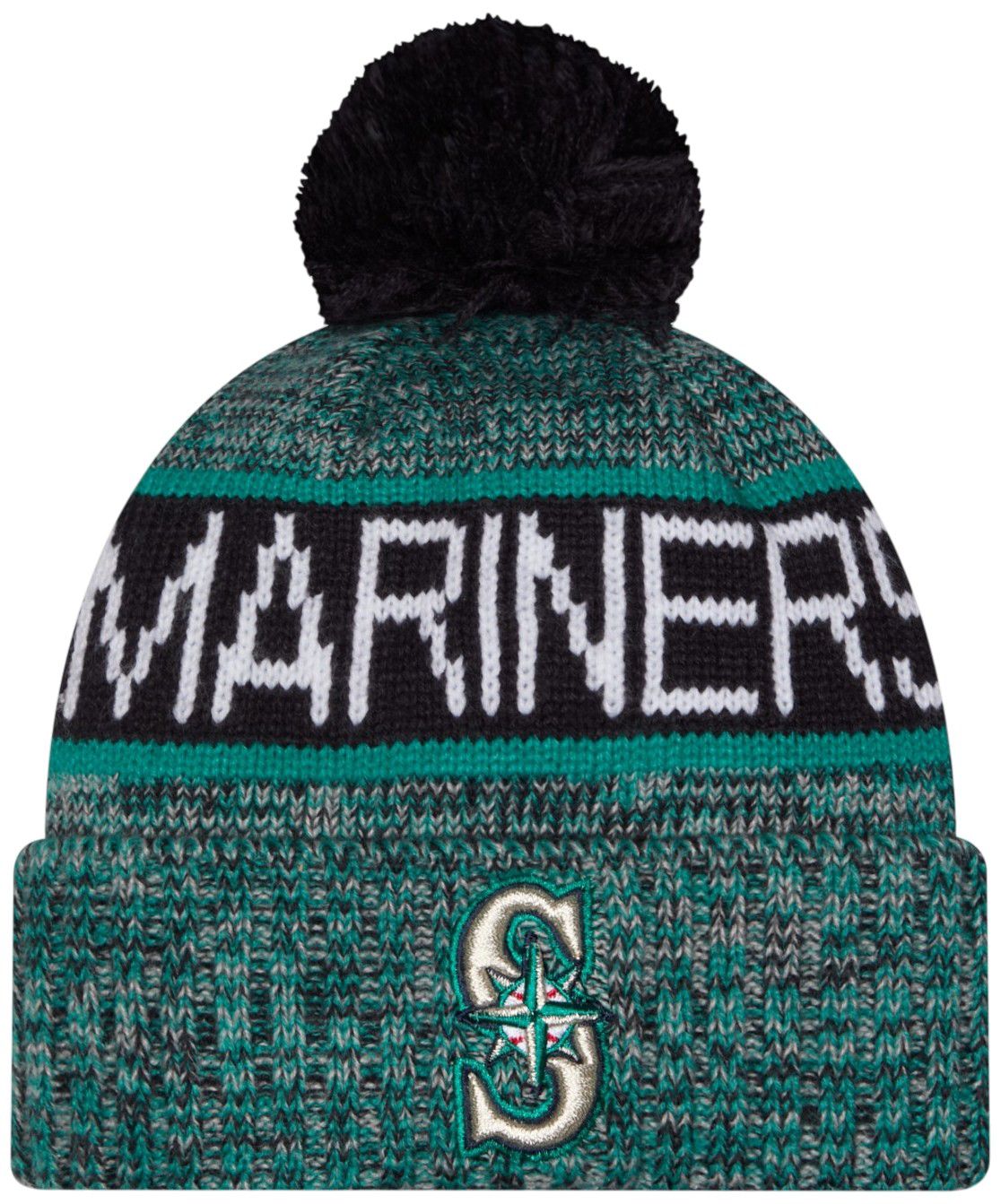 New Era Adult Seattle Mariners Tricolor Knit Hat