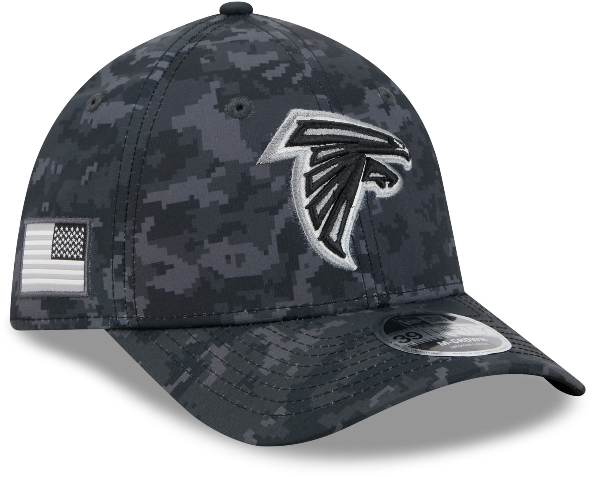 New Era Adult Atlanta Falcons Salute To Service 2026 39Thirty M-Crown Stretch Fit Hat