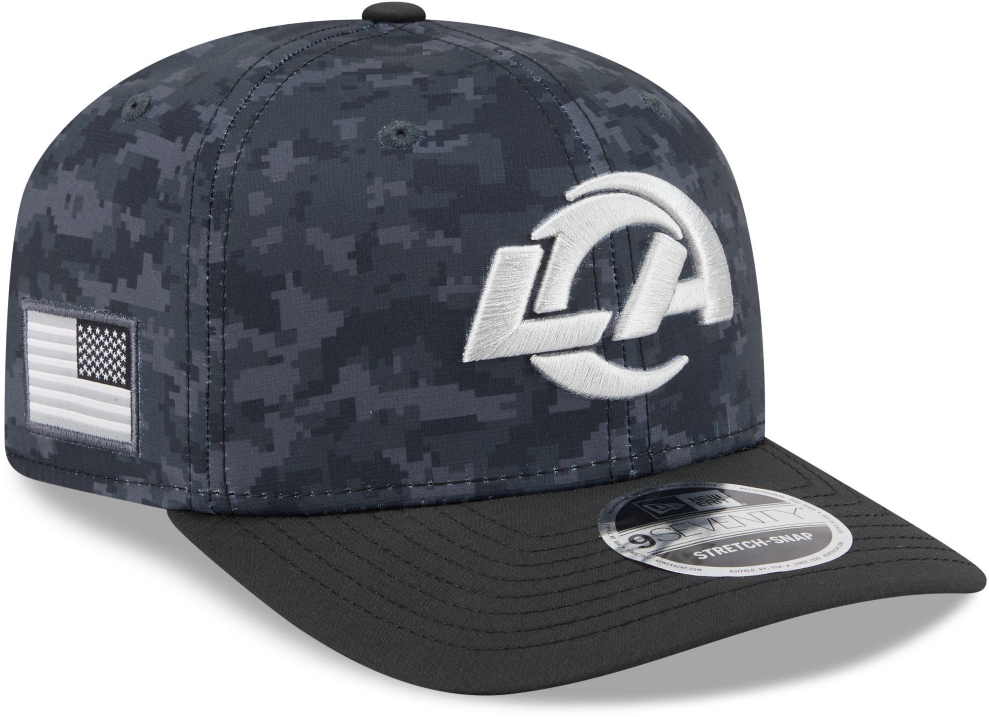 New Era Adult Los Angeles Rams Salute To Service 2026 9Seventy Adjustable Stretch-Snap Hat