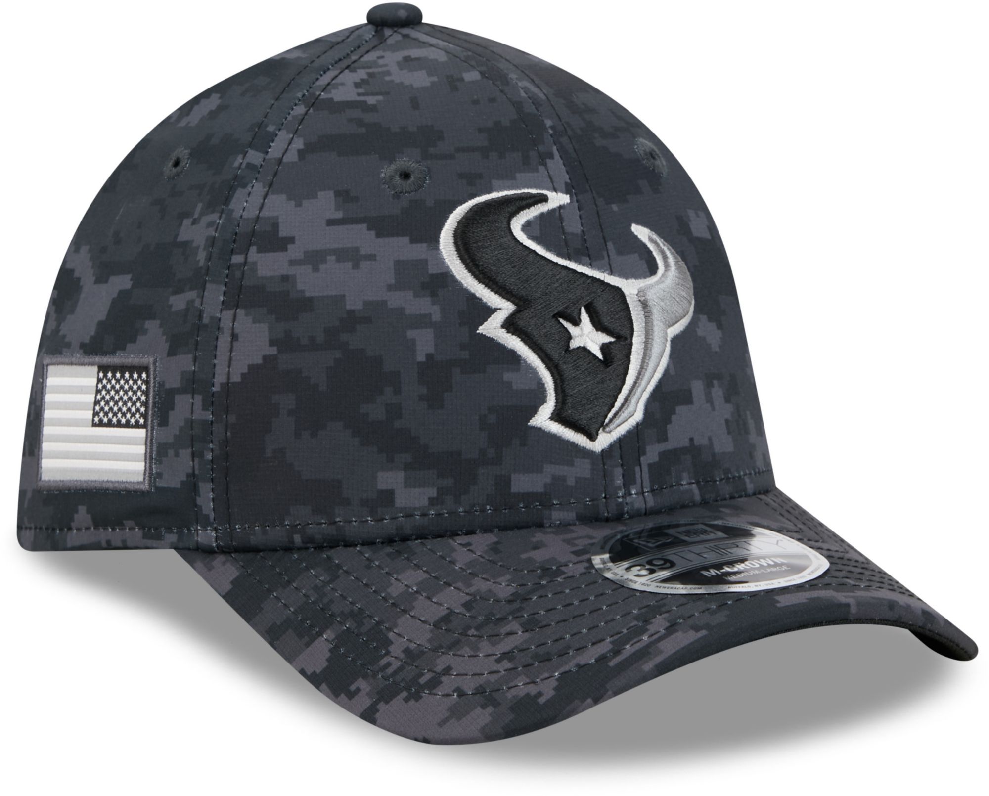 New Era Adult Houston Texans Salute To Service 2026 39Thirty M-Crown Stretch Fit Hat