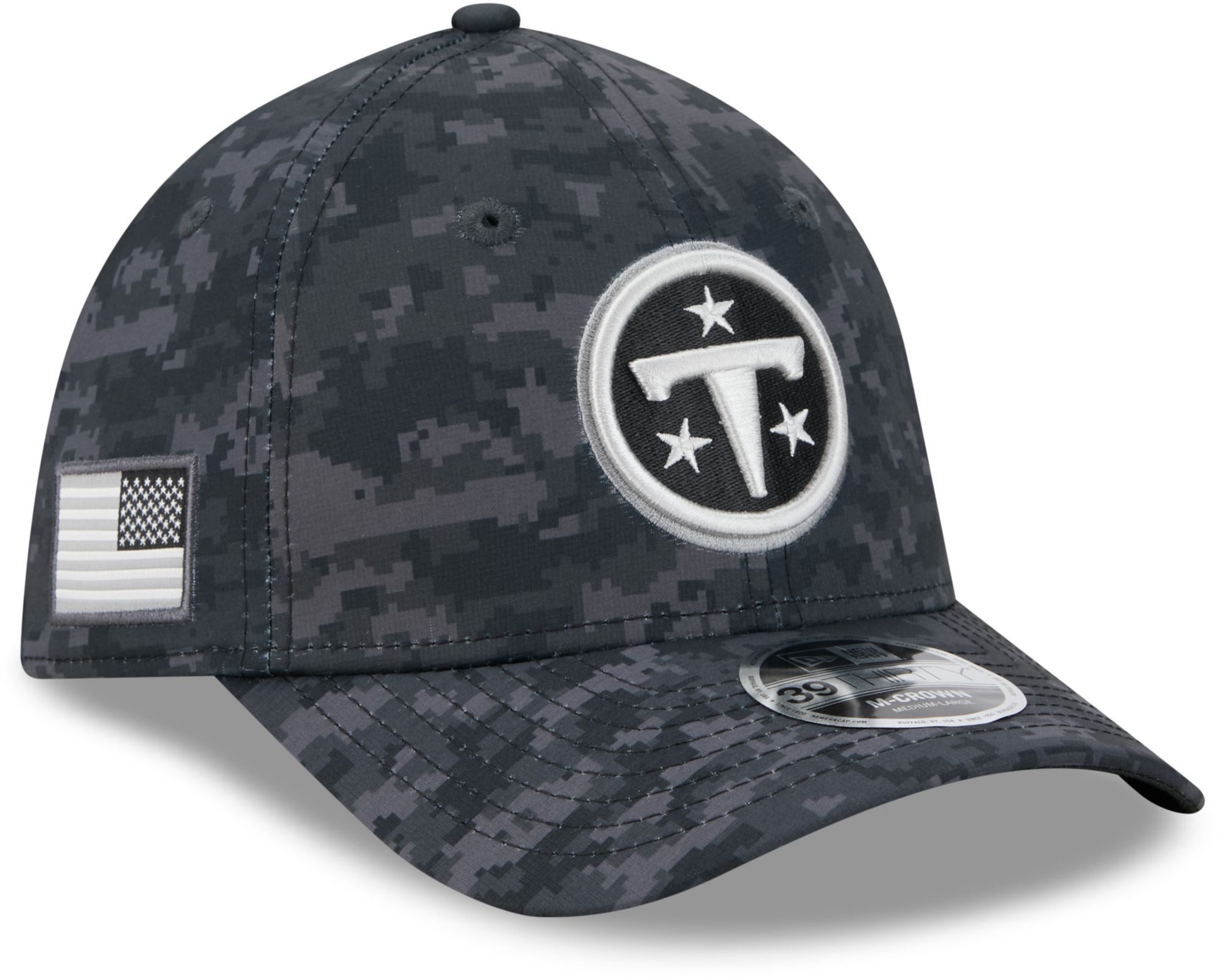 New Era Adult Tennessee Titans Salute To Service 2026 39Thirty M-Crown Stretch Fit Hat