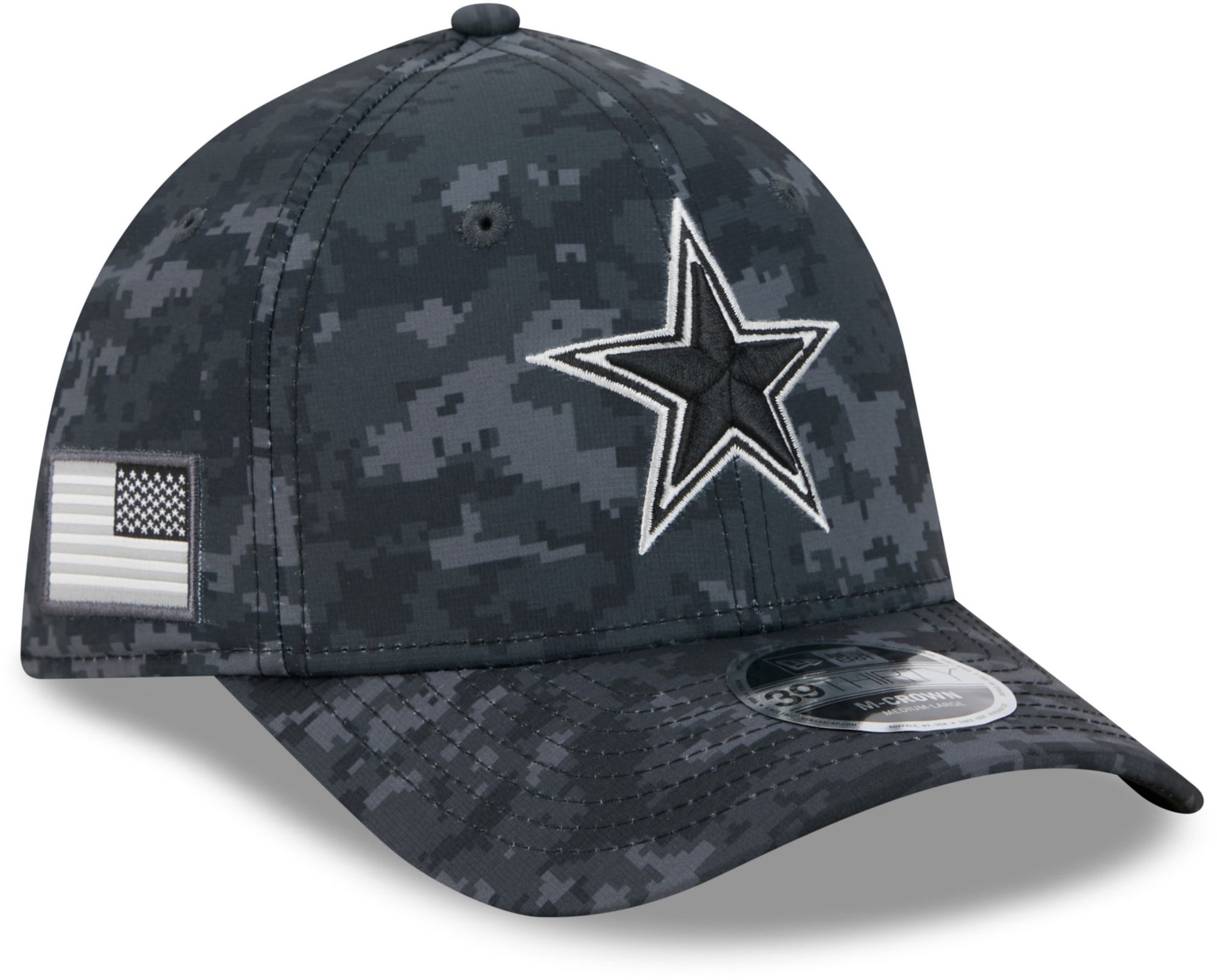 New Era Adult Dallas Cowboys Salute To Service 2026 39Thirty M-Crown Stretch Fit Hat
