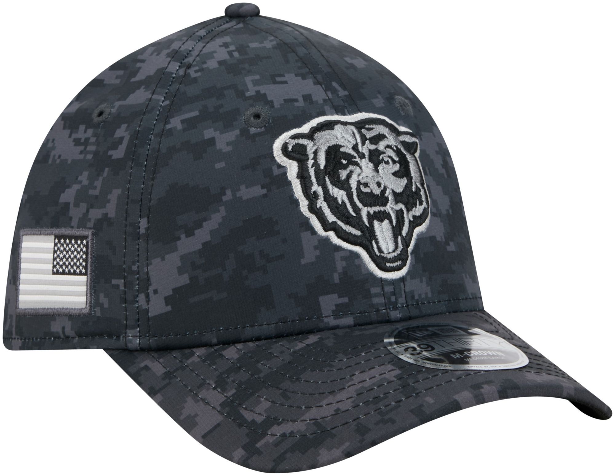 New Era Adult Chicago Bears Salute To Service 2026 39Thirty M-Crown Stretch Fit Hat