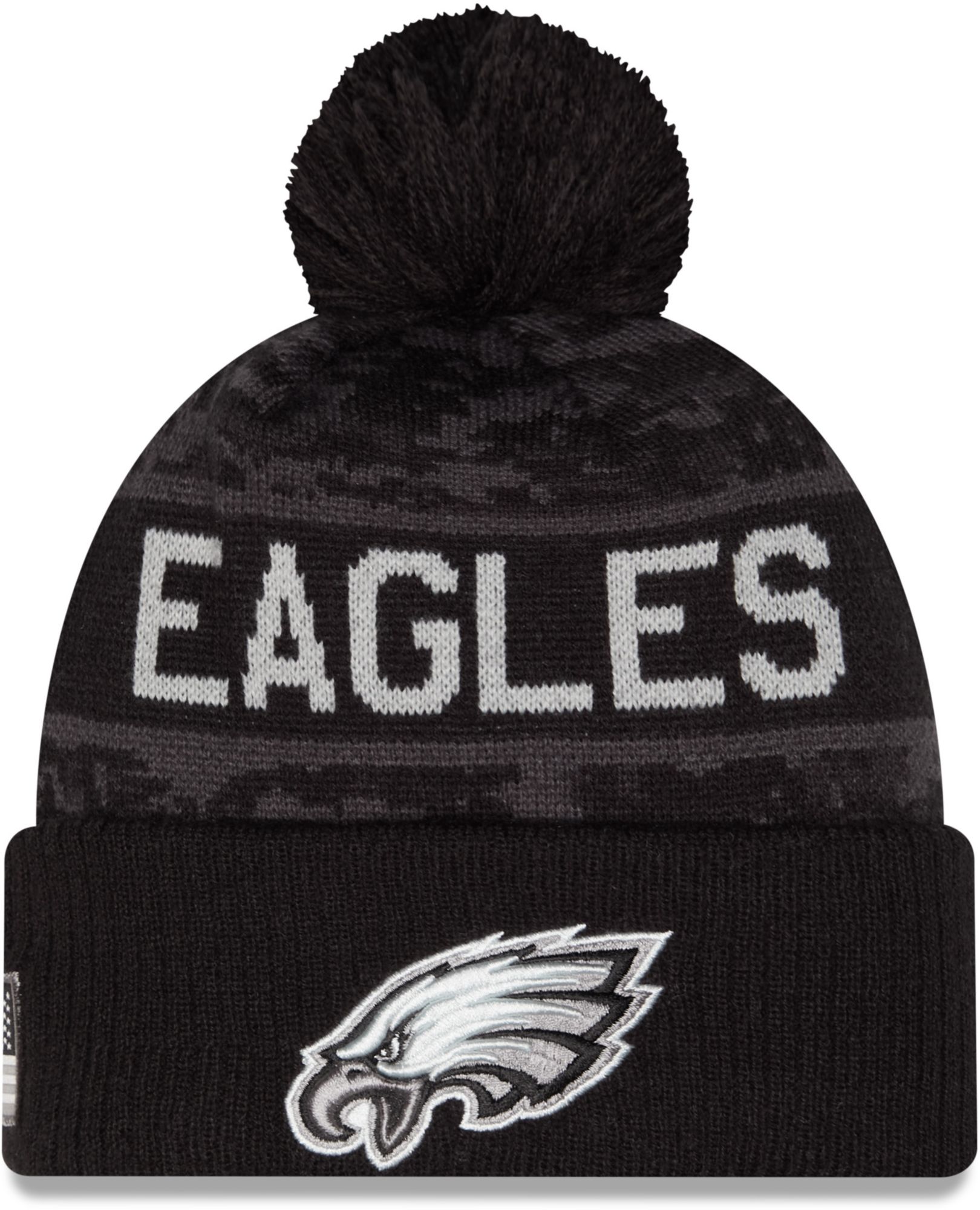 New Era Adult Philadelphia Eagles Salute To Service 2026 Sideline Knit Beanie