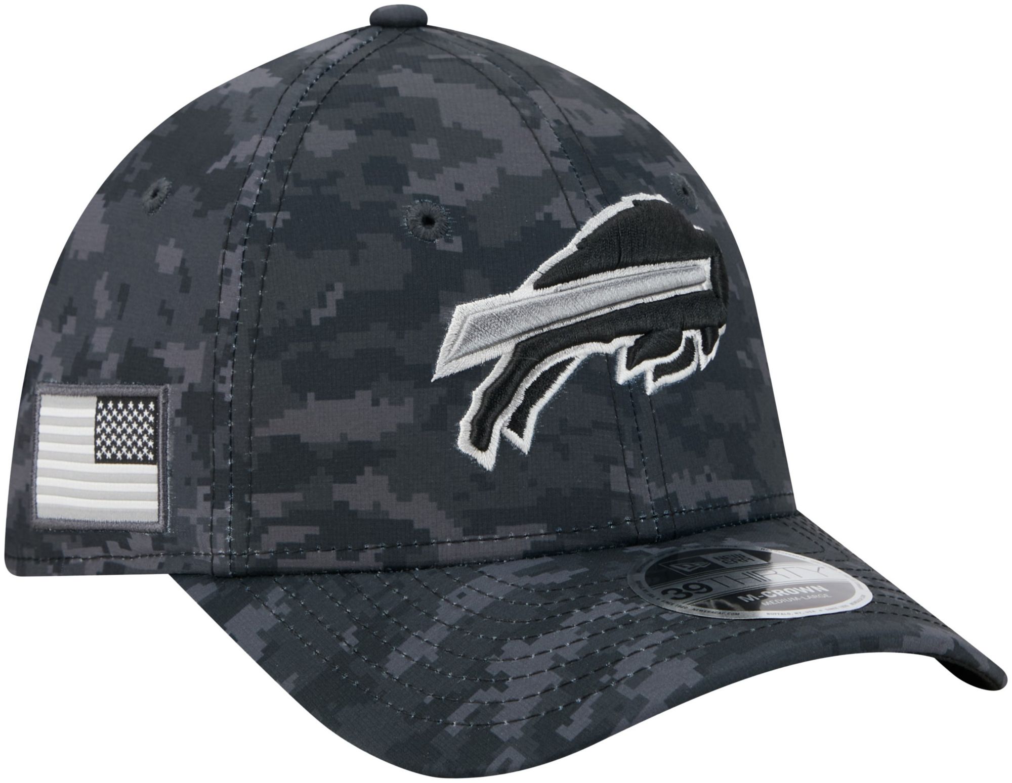 New Era Adult Buffalo Bills Salute To Service 2026 39Thirty M-Crown Stretch Fit Hat