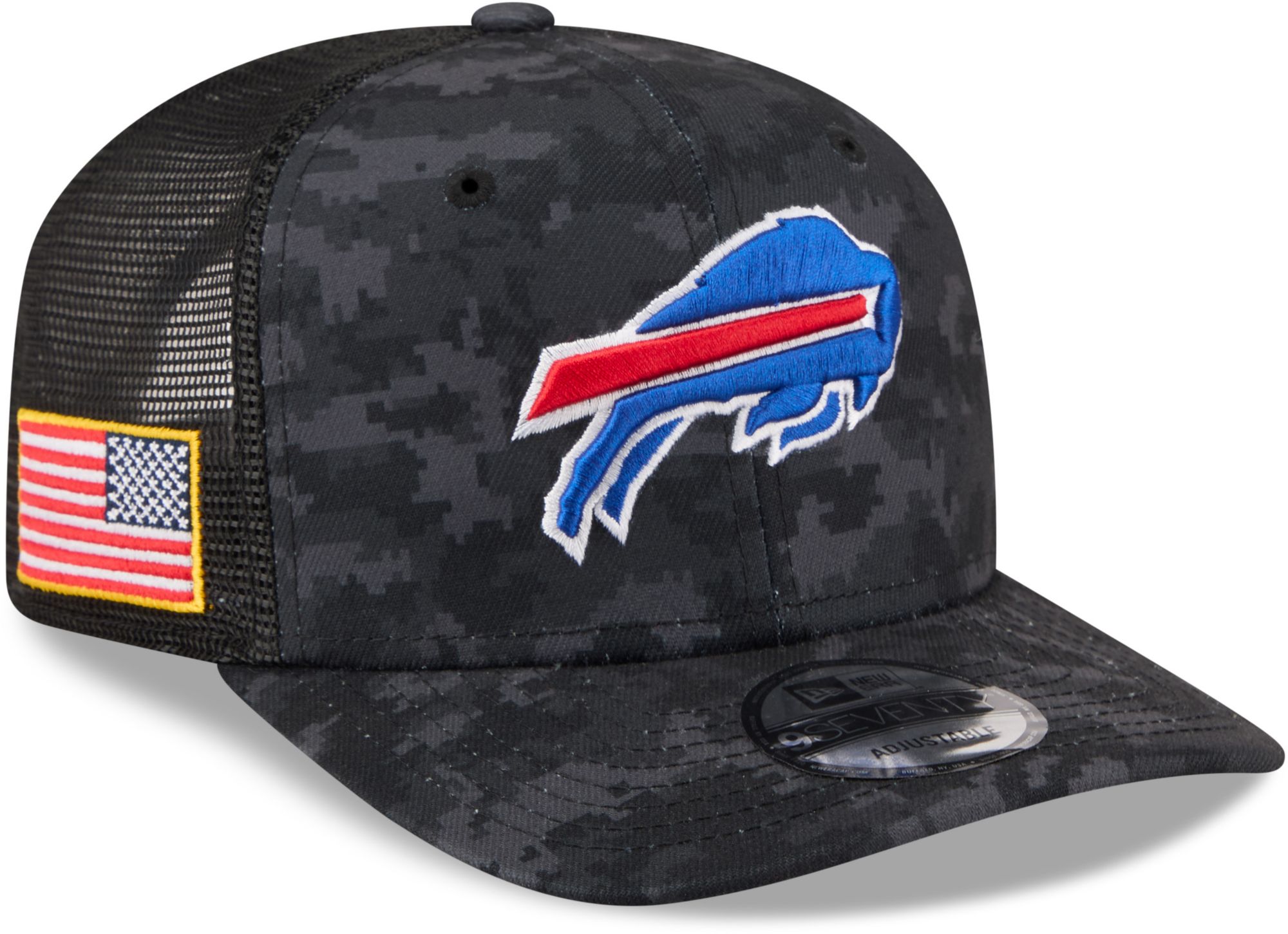 New Era Adult Buffalo Bills Salute To Service 2026 9Seventy Adjustable Trucker Hat