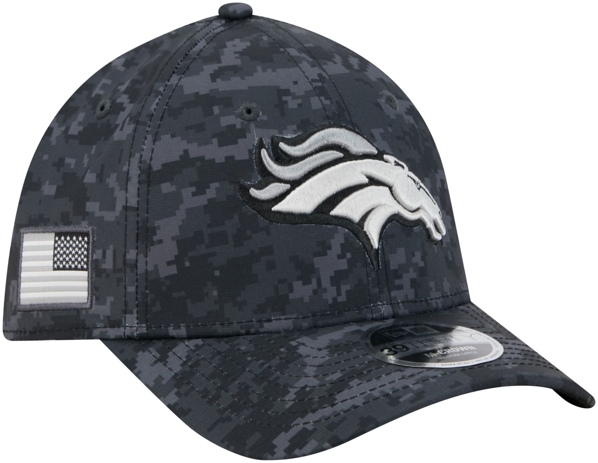 New Era Adult Denver Broncos Salute To Service 2026 39Thirty M-Crown Stretch Fit Hat