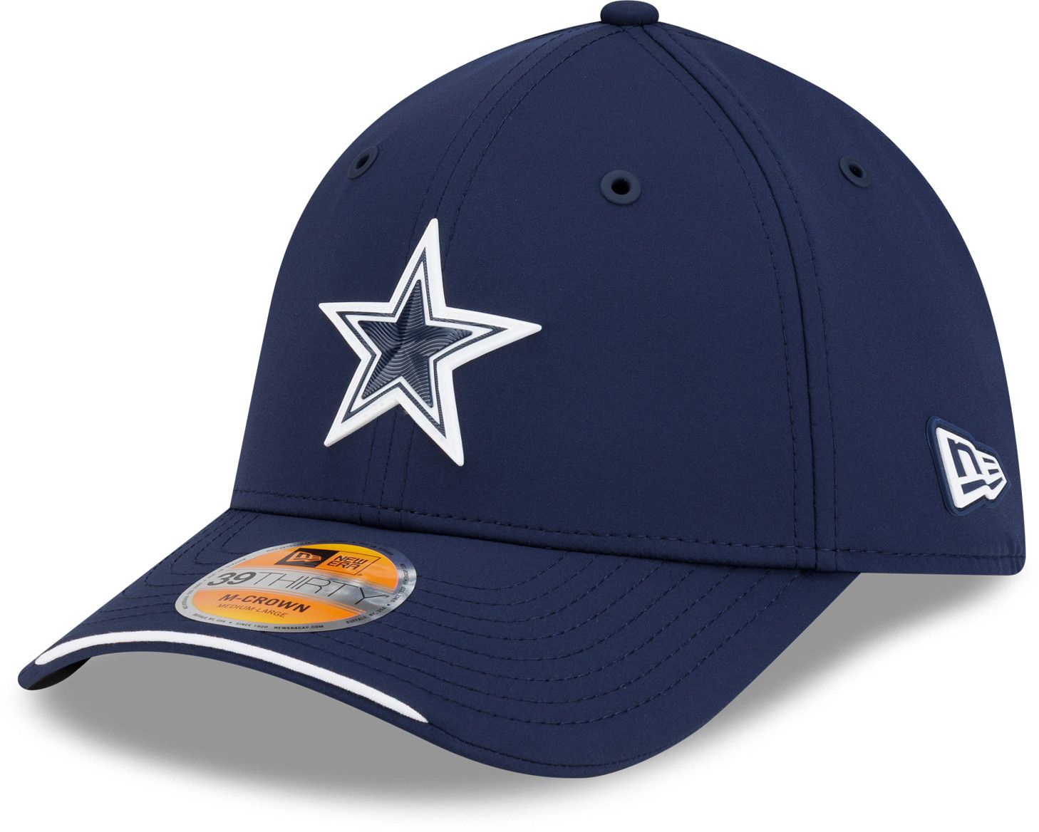 New Era Adult Dallas Cowboys Navy Sideline 39Thirty Stretch Fit Hat