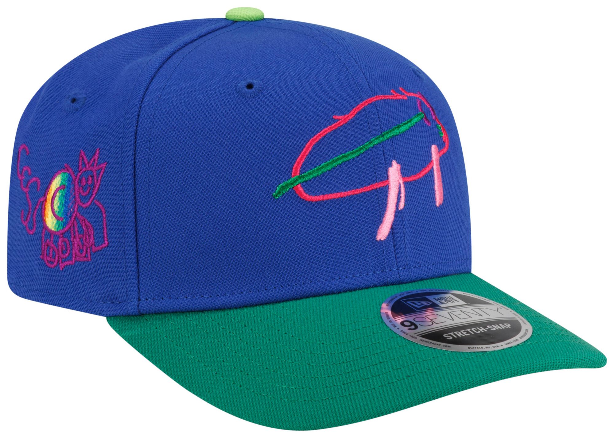 New Era Adult Buffalo Bills Blue Billustration Caleb 9Seventy Adjustable Hat