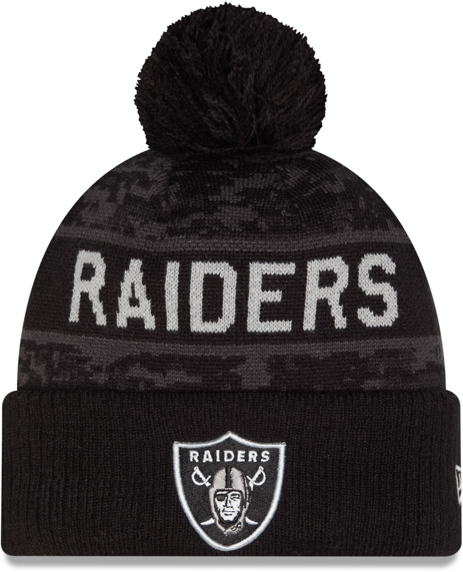New Era Adult Las Vegas Raiders Salute To Service 2026 Sideline Knit Beanie