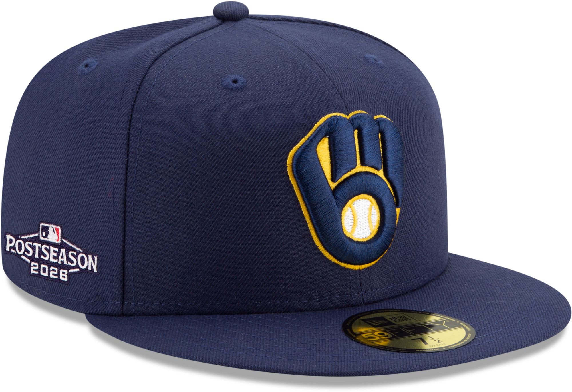 New Era Adult Milwaukee Brewers Postseason Participant 2026 Home 59Fifty Fitted Hat