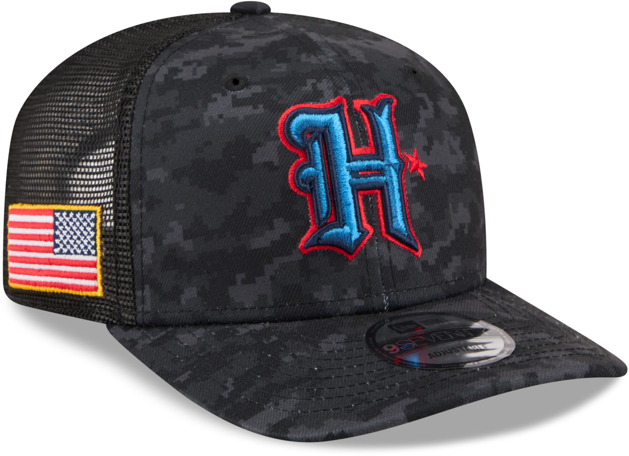 New Era Adult Houston Texans Salute To Service 2026 9Seventy Adjustable Trucker Hat