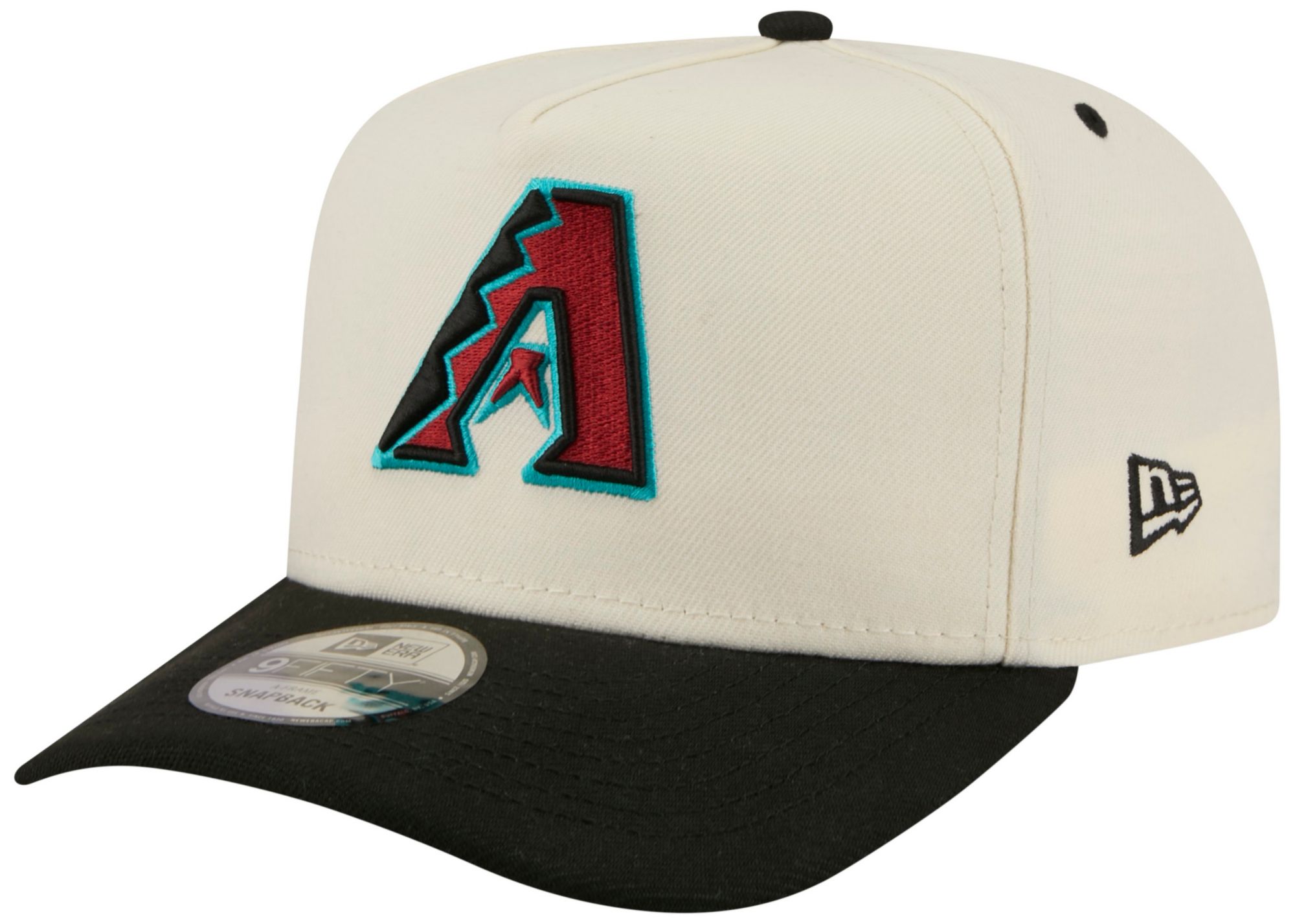 New Era Adult Arizona Diamondbacks Cream Rear Hit A-Frame 9Fifty Adjustable Hat