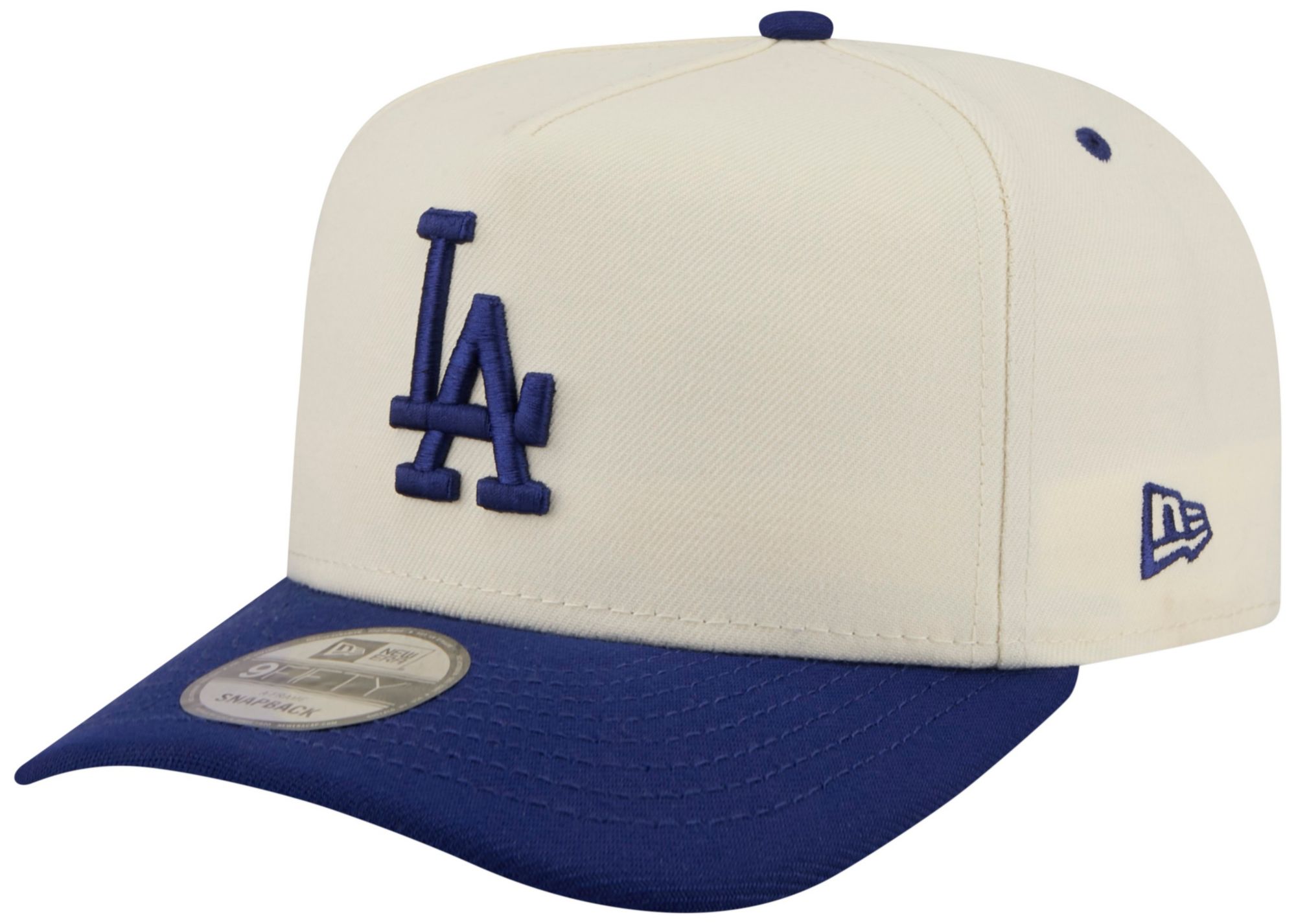 New Era Adult Los Angeles Dodgers Cream Rear Hit A-Frame 9Fifty Adjustable Hat